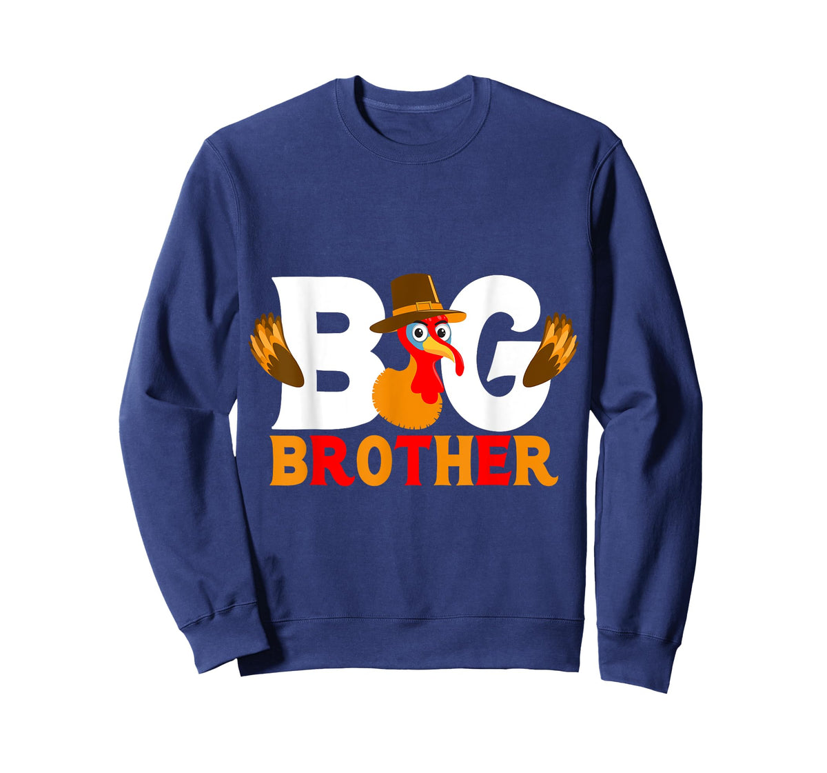 Big Brother Thanksgiving Baby Cute Turkey Kids Toddlers T-Shirt