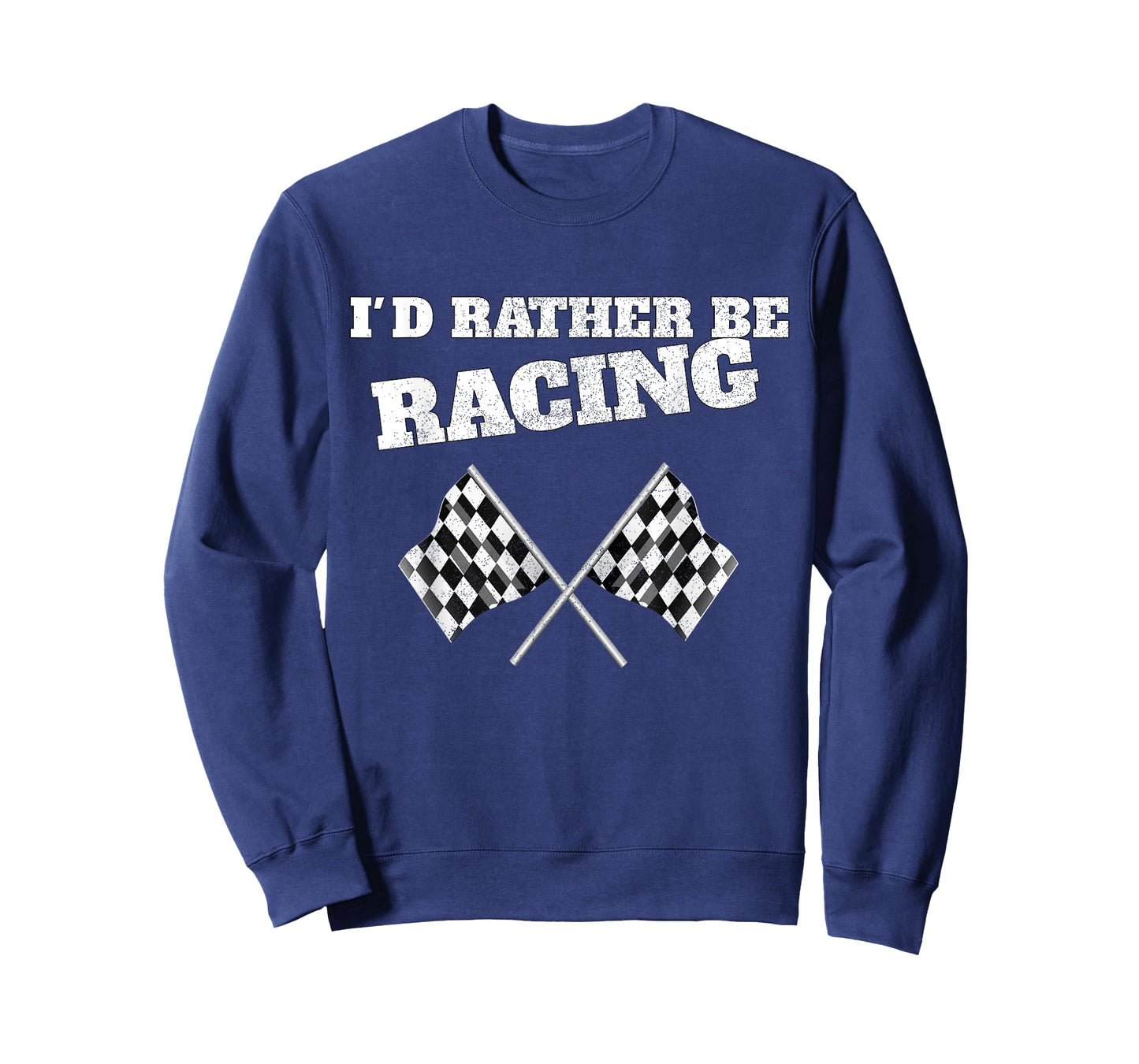 I'd Rather Be Racing Race Flags Race Car T-Shirt