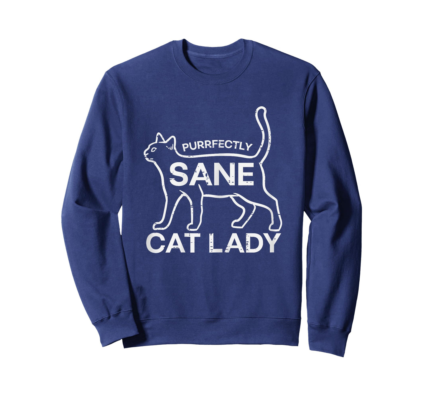 Purrfectly Sane Cat Lady Funny Kitten Fur Mama Women Girls T-Shirt