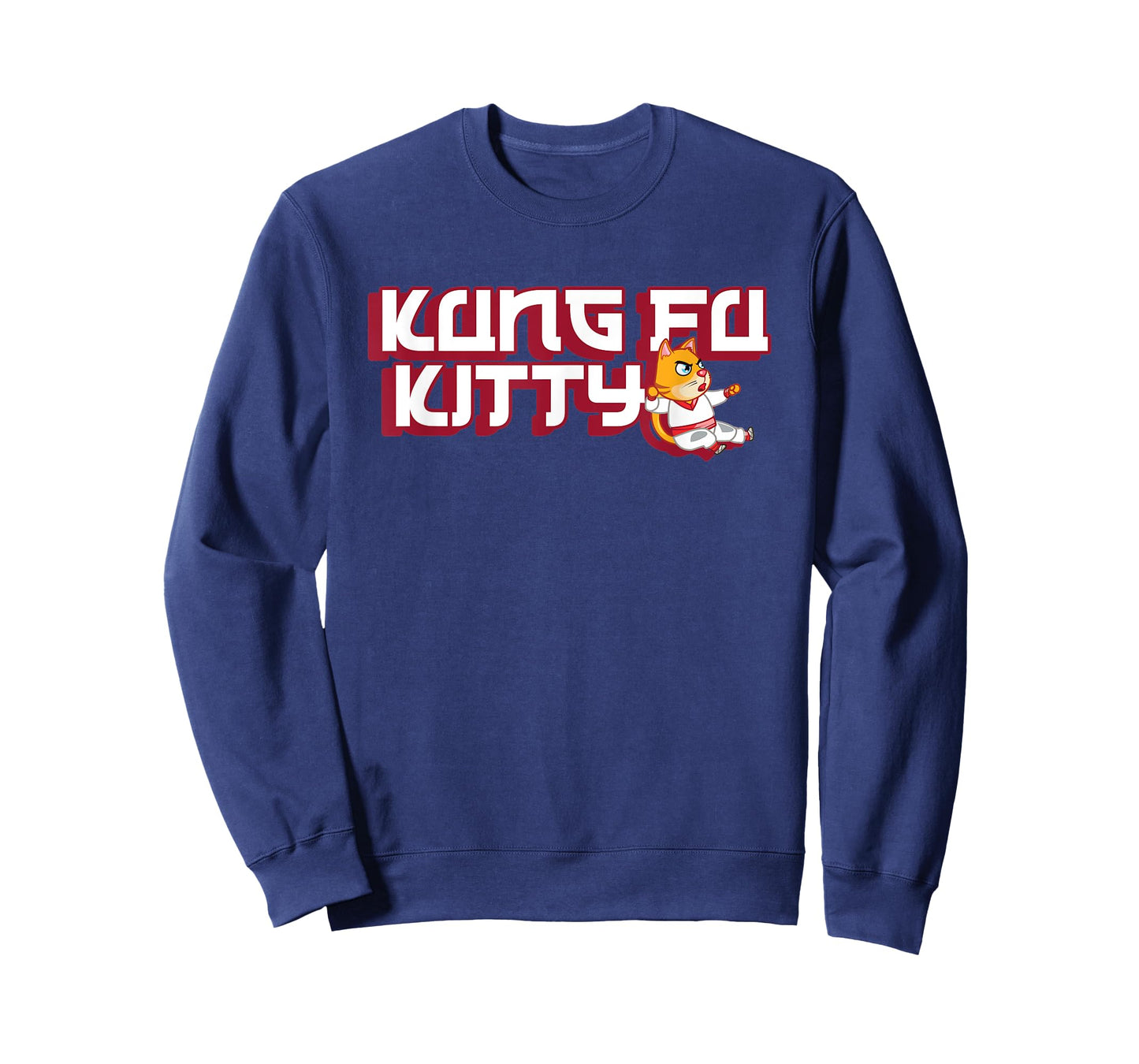 Kung Fu Kitty T-Shirt - Funny Cute Cat Kitten Martial Arts T-Shirt for Men Women Kids