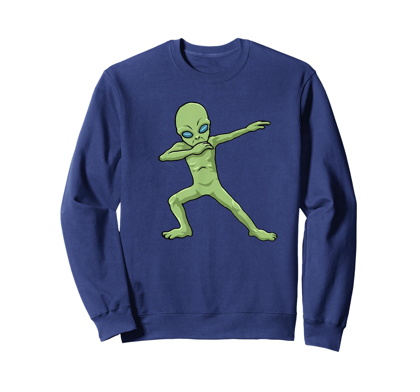 Funny Halloween Clothing Dabbing Alien T-Shirt - Men's Black Short Sleeve Classic Fit Crew Neck T-Shirt - Small