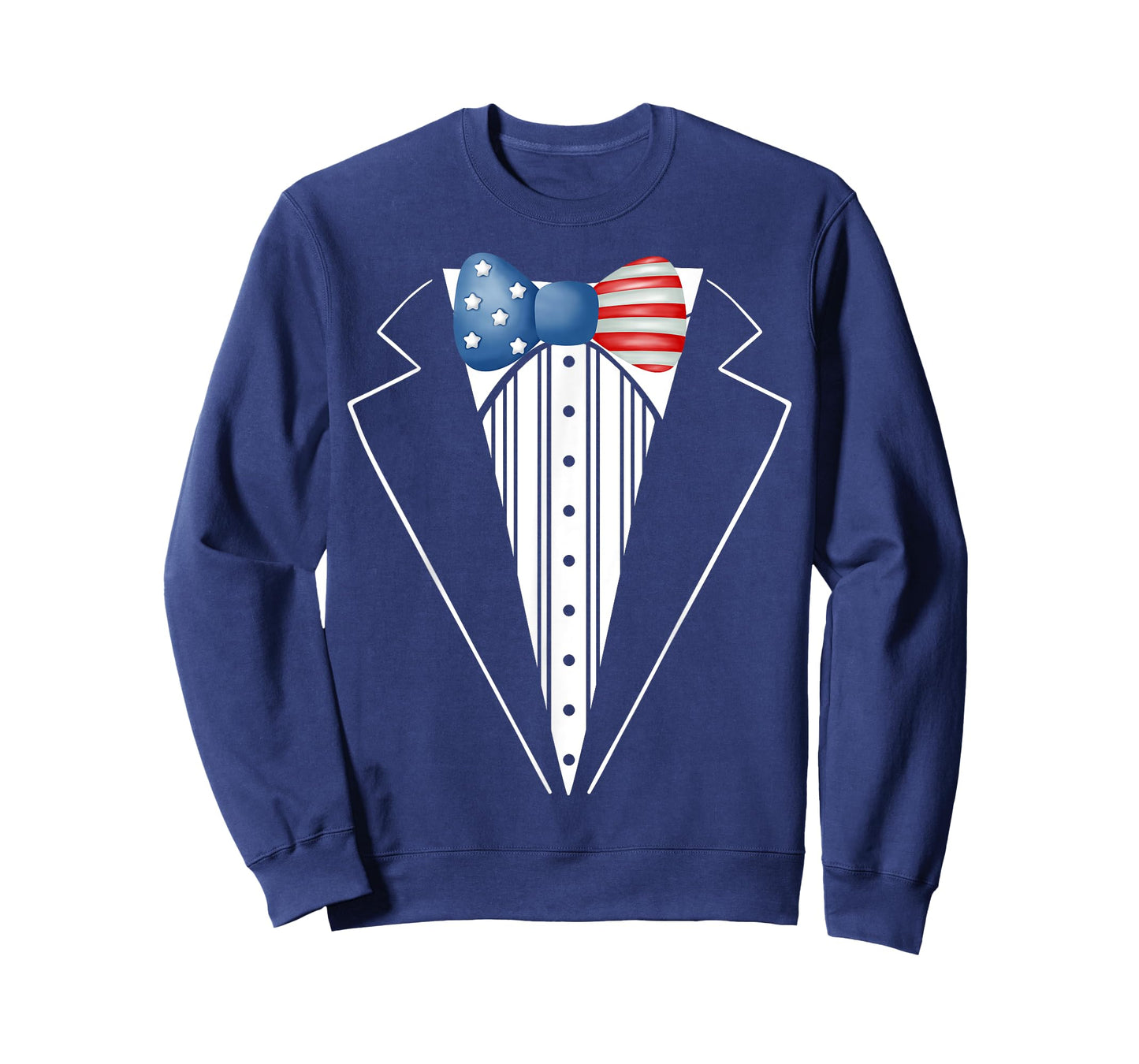 US American Flag Bowtie Funny Tux, 4th July Tuxedo Costume T-Shirt