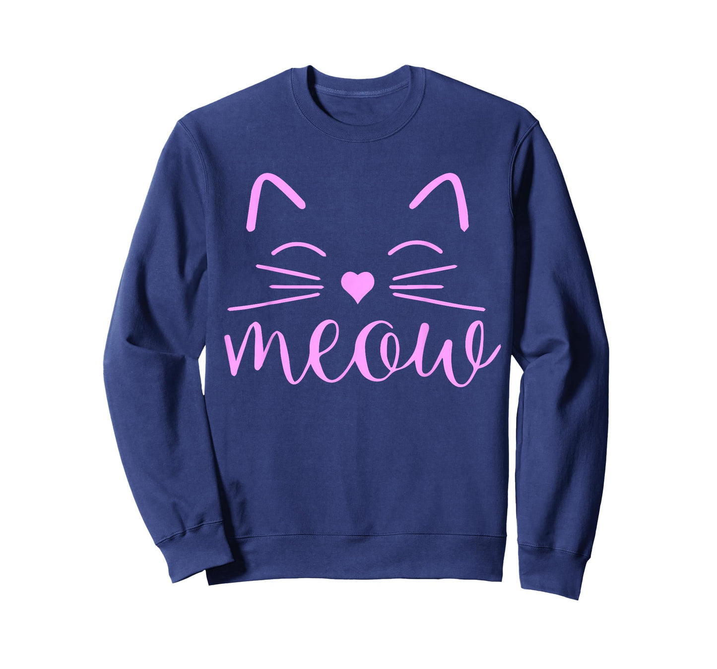 Meow Cute Cat Face Funny Quote for Cat Fans T-Shirt
