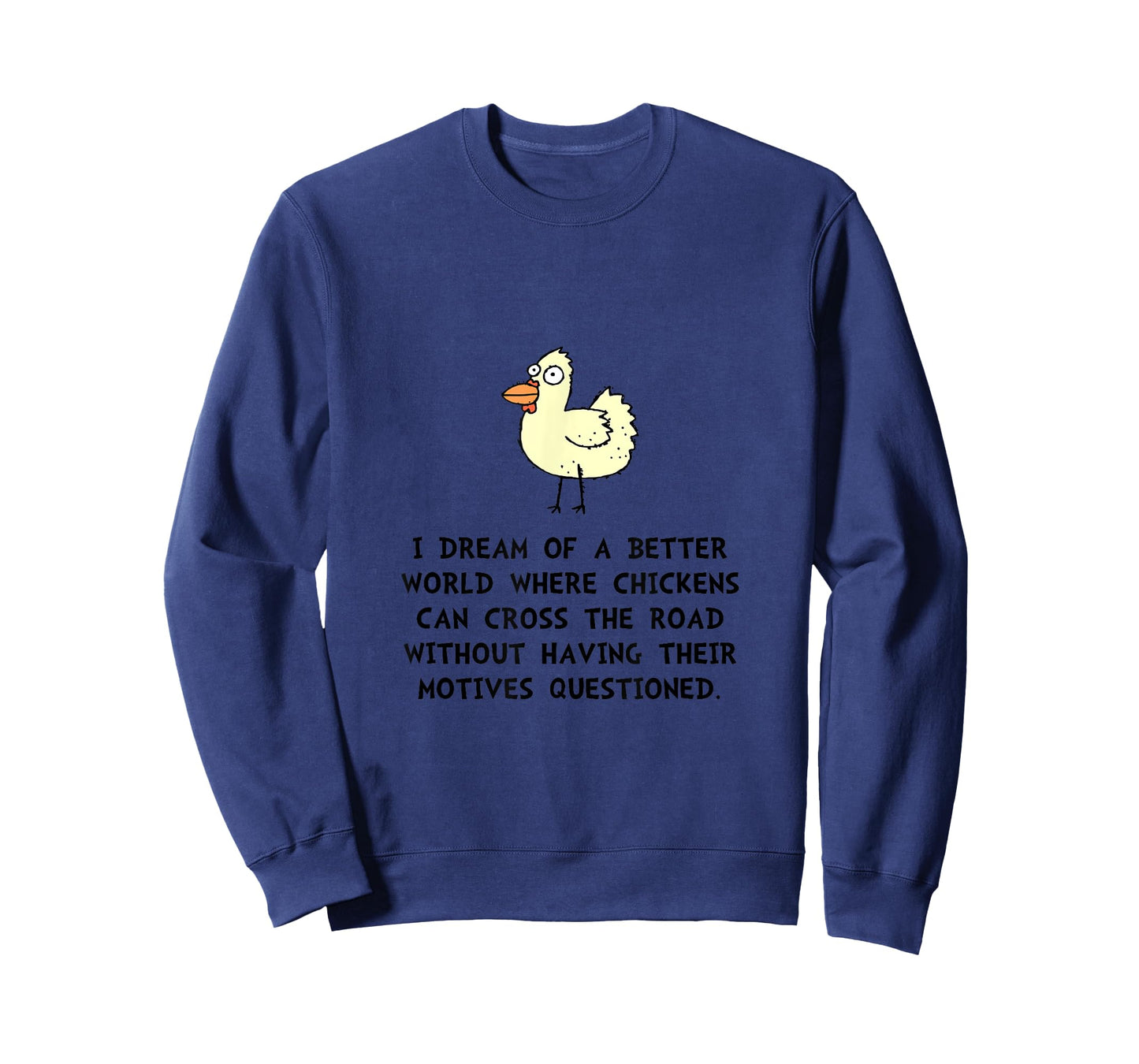 Chicken Cross Road Motives Funny T-Shirt T-Shirt