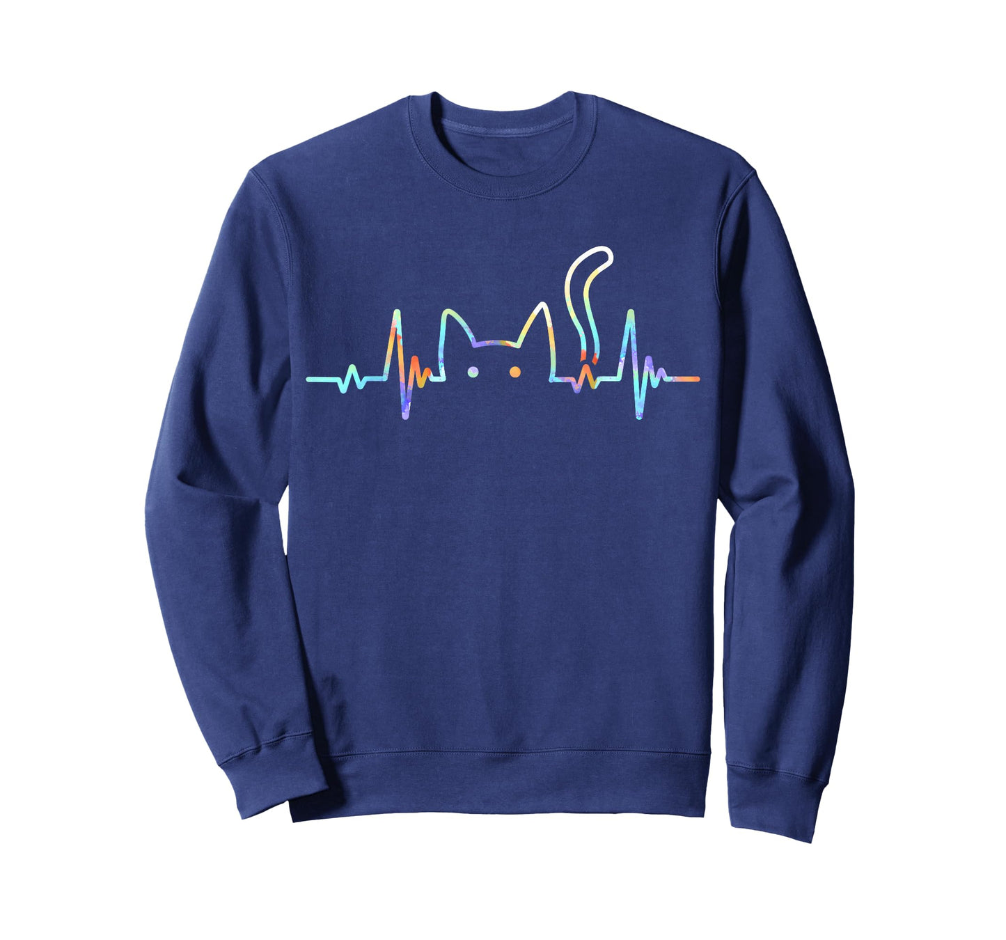 Heartbeat Cat Lover Animal Silhouette Cute Cat T-Shirt