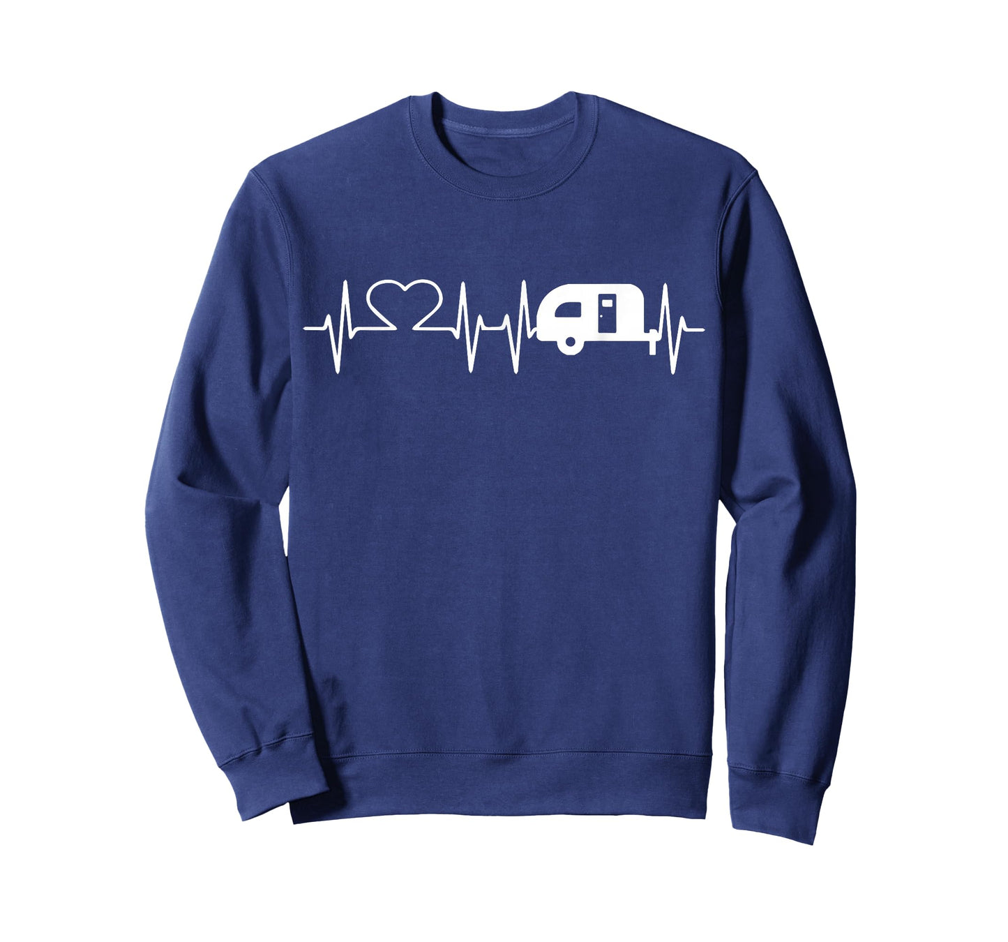 Cute Heartbeat Camper Tshirt Camping Campfire Lovers Gift T-Shirt