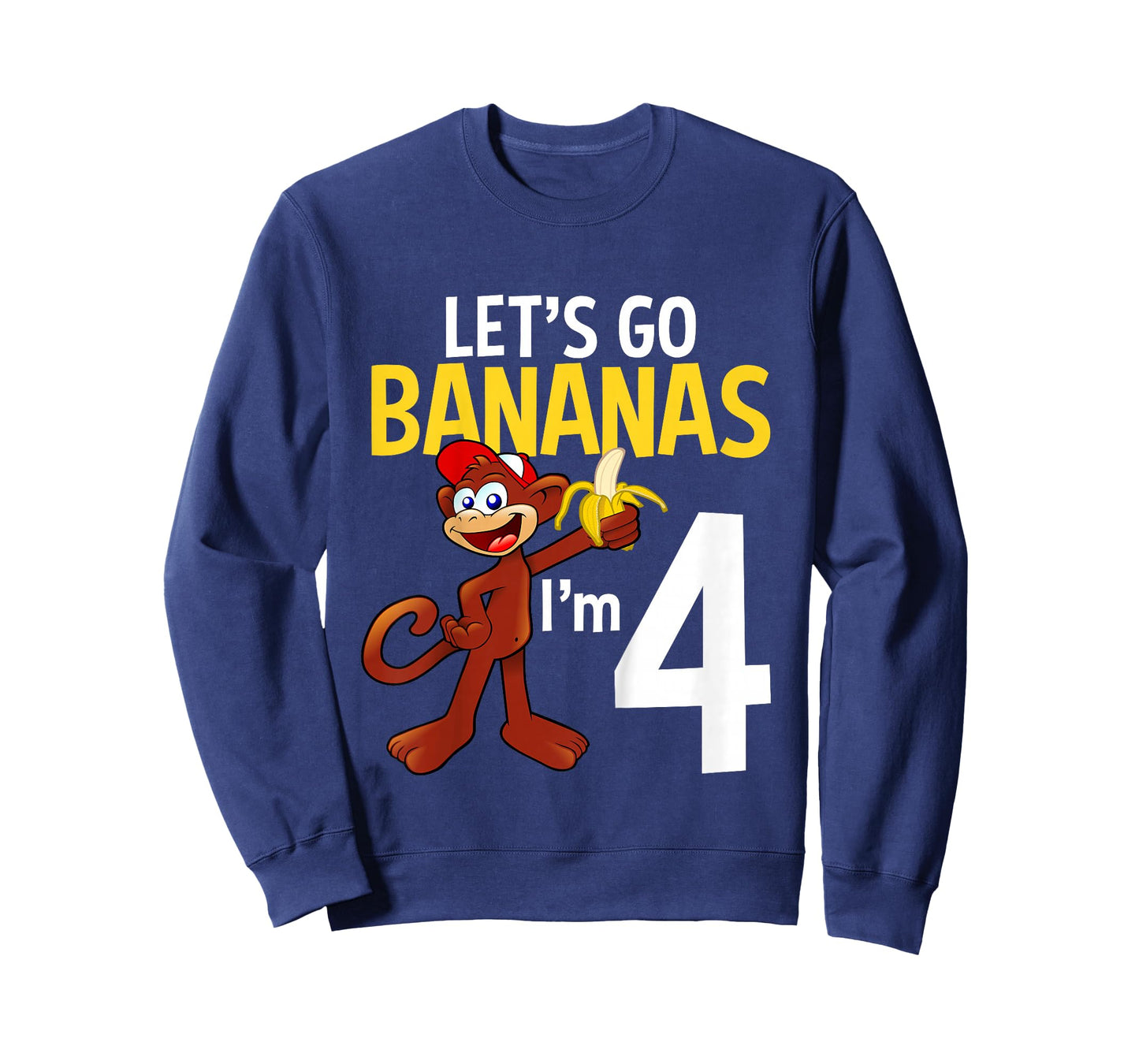 4 Year Old Monkey Birthday Party Zoo Animal Theme 4th Gift T-Shirt