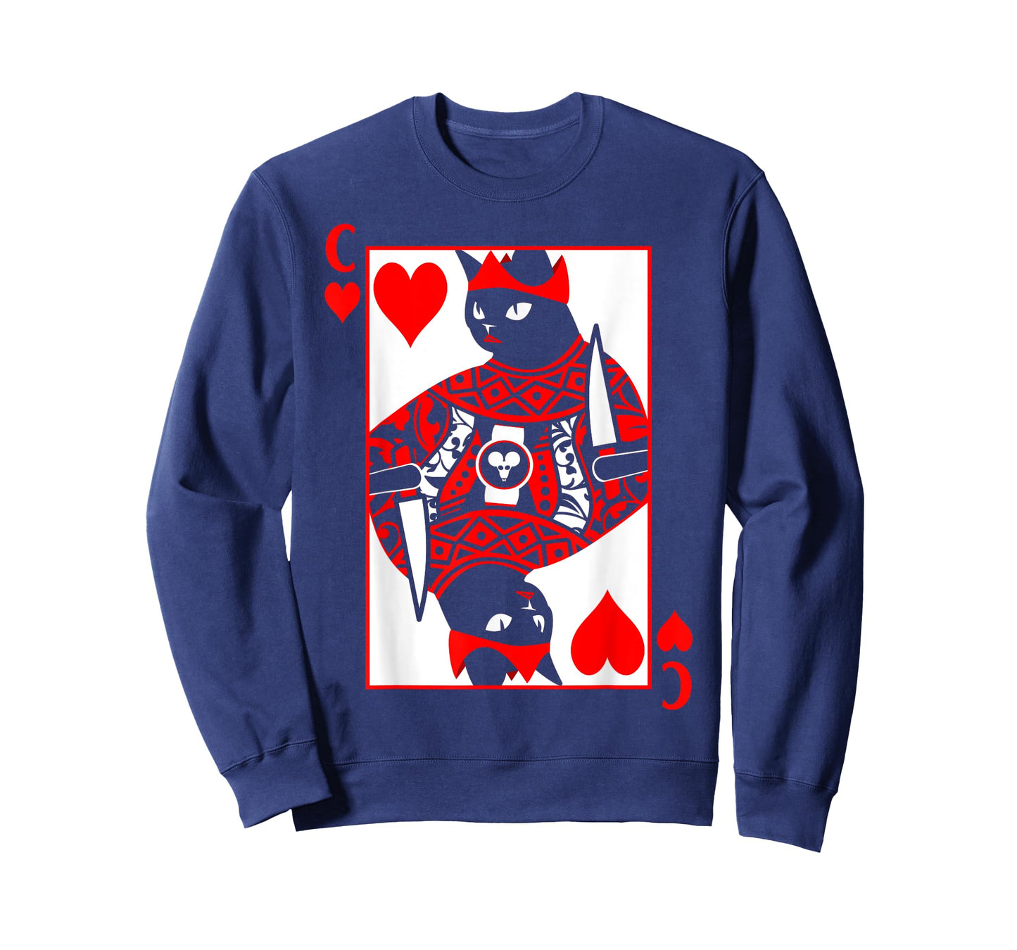 Queen Of Hearts Poker Card Cat For Women And Girls T-Shirt