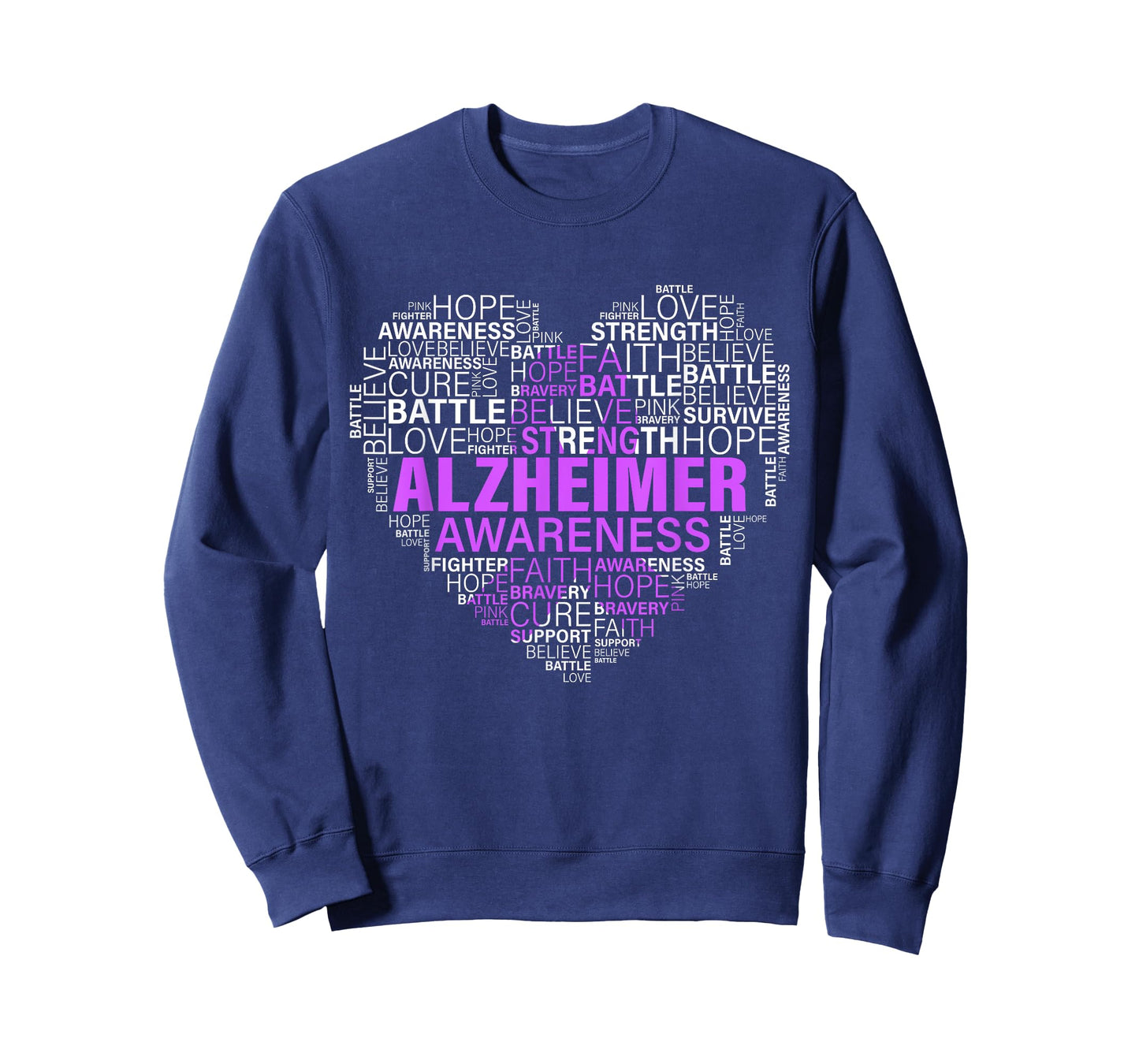alzheimer awareness words support proud alzheimer warrior T-Shirt
