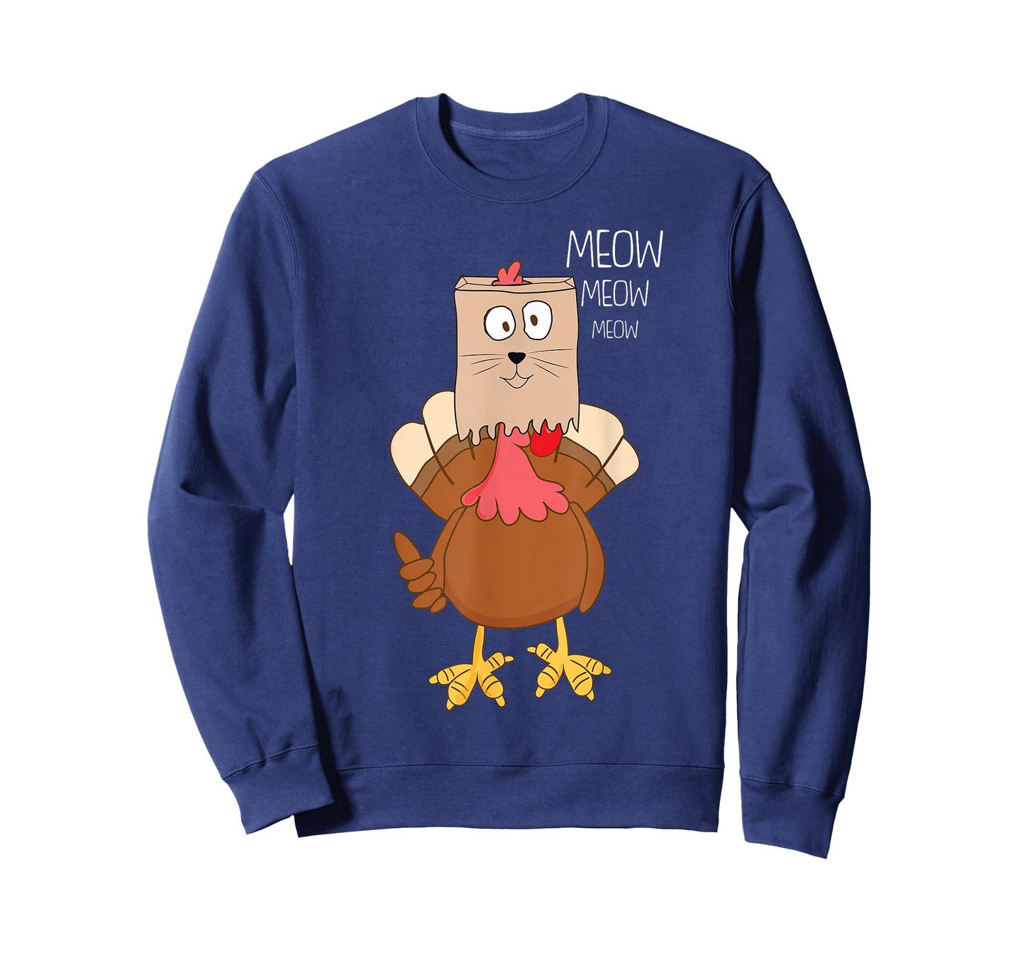 Meow Meow Funny Turkey Thanksgiving T-Shirt