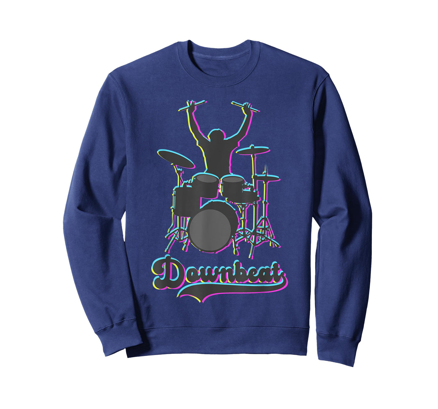 Downbeat Drummer Drumming Drums Drumset Glitch Percussion T-Shirt