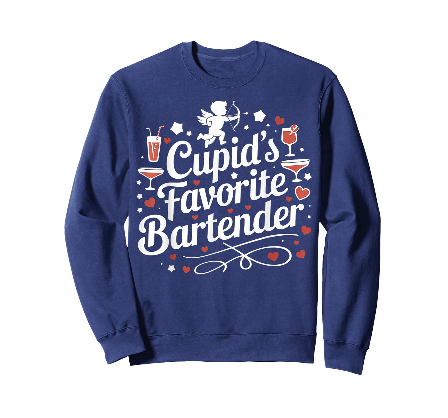 Cupid’s Favorite Bartender Funny Valentine Drink Design T-Shirt