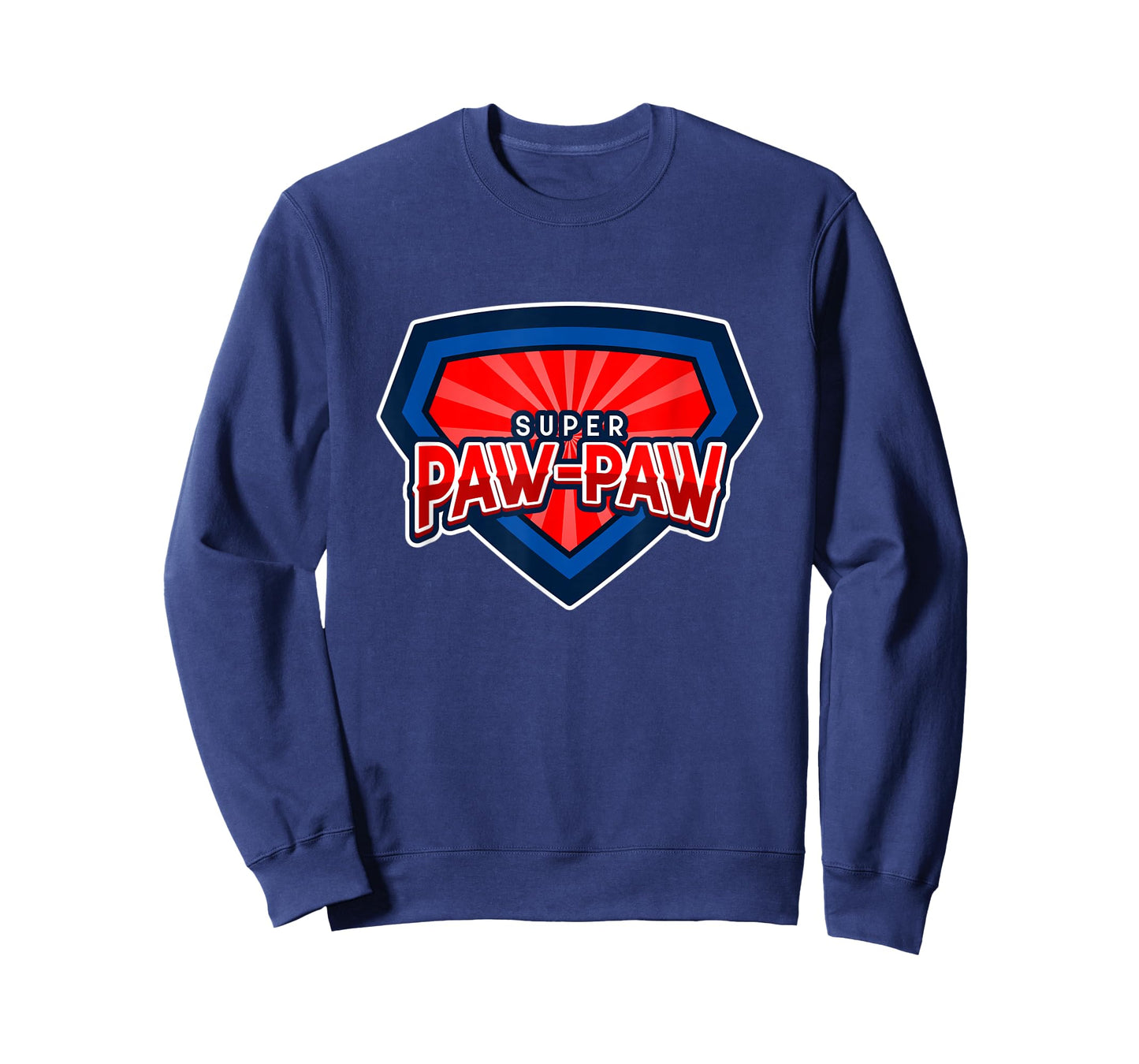Mens Super Paw-Paw Grandpa Funny Hero T-Shirt