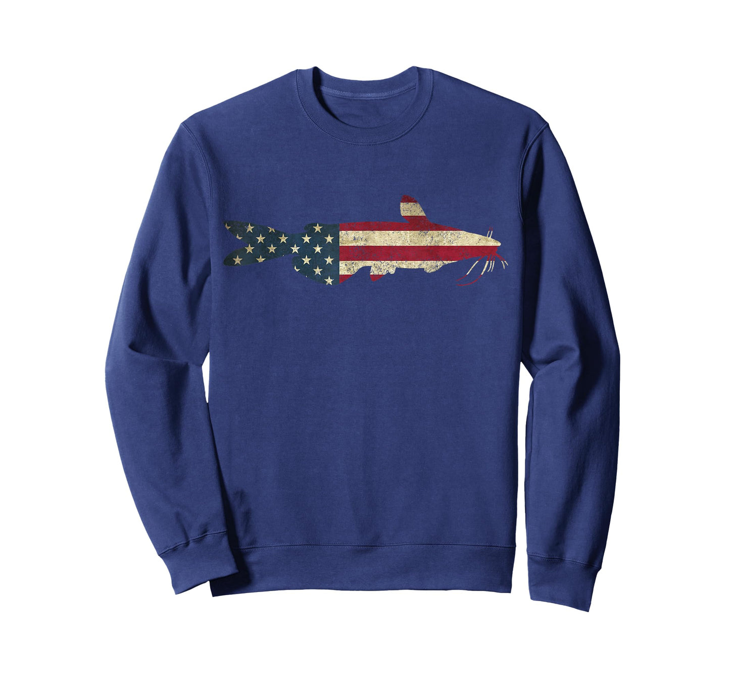 Catfish American Flag Catfish Patriotic Fisherman T-Shirt