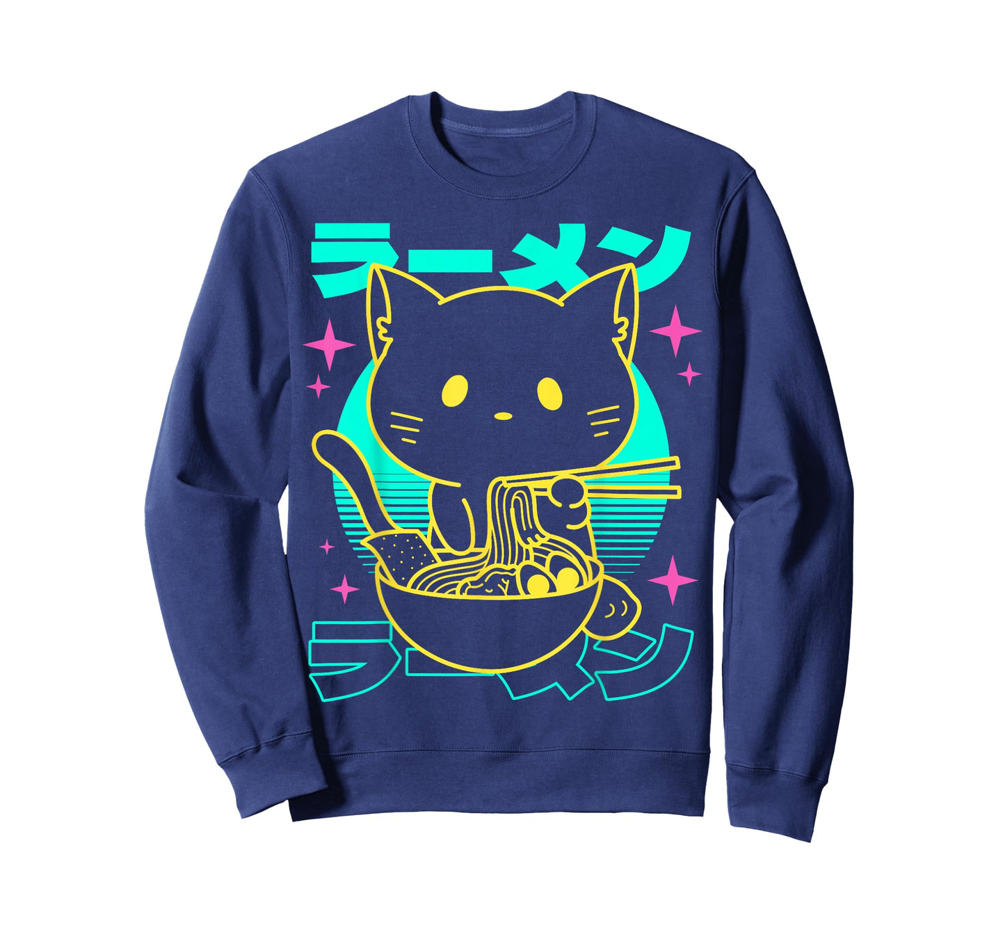 Anime Ramen Cat Japanese Retro Noodles Aesthetic Kawaii Cat T-Shirt