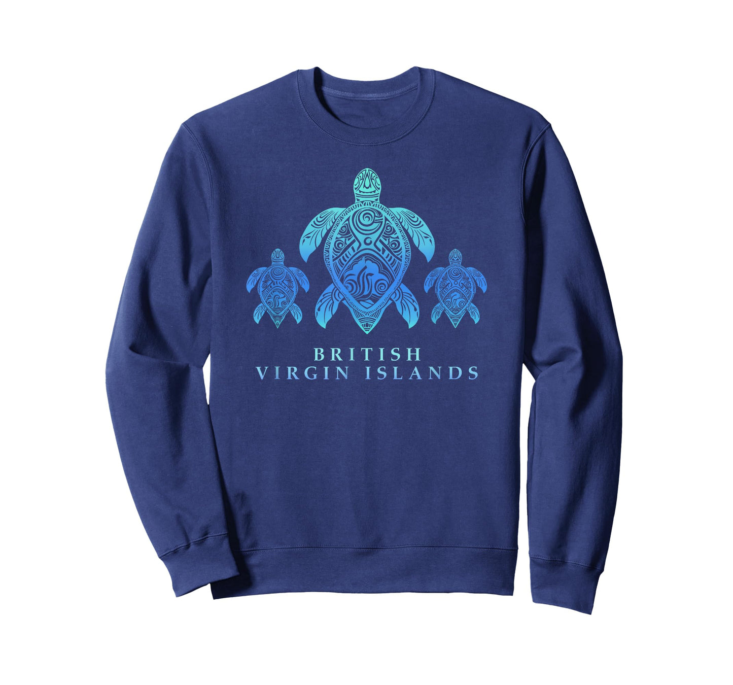 British Virgin Islands - Tribal Hawksbill & Green Turtles T-Shirt