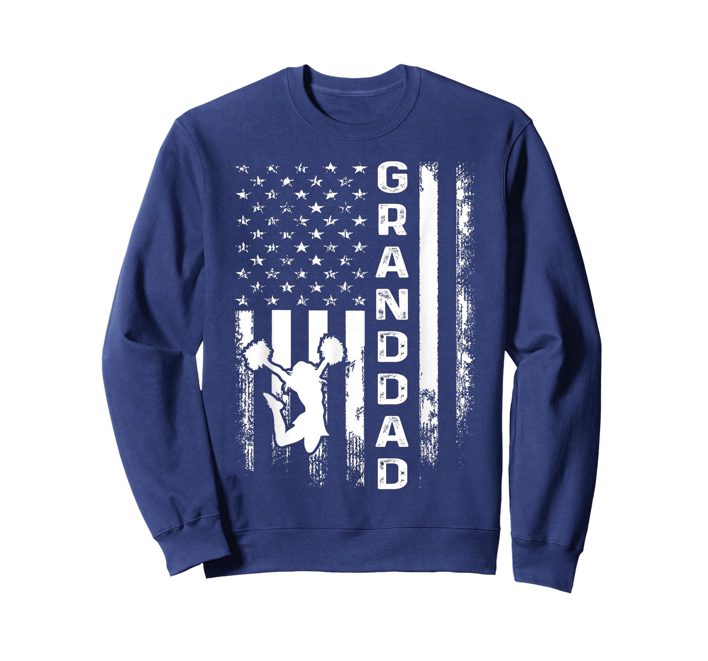 Cheer Granddad American Flag Cheerleading Cheerleader T-Shirt