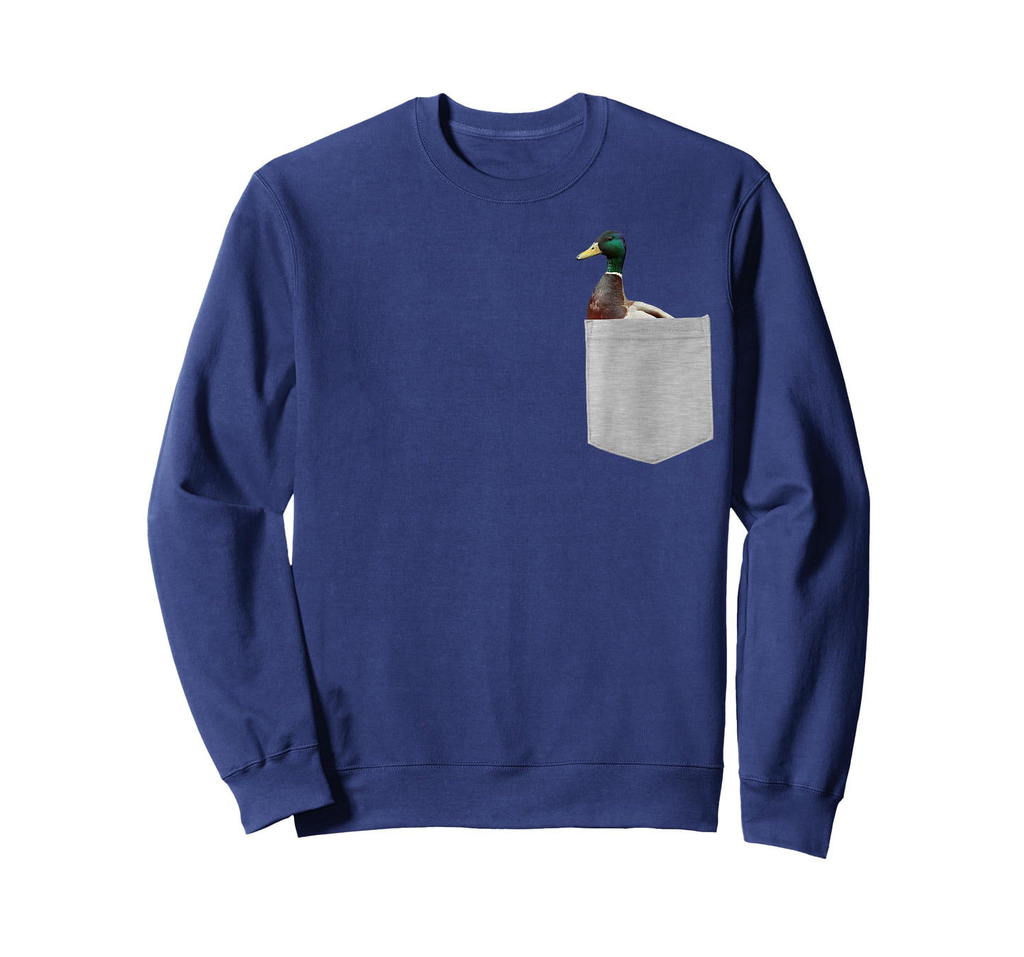 Animal in Your Pocket Funny Mallard Duck peeking out T-Shirt