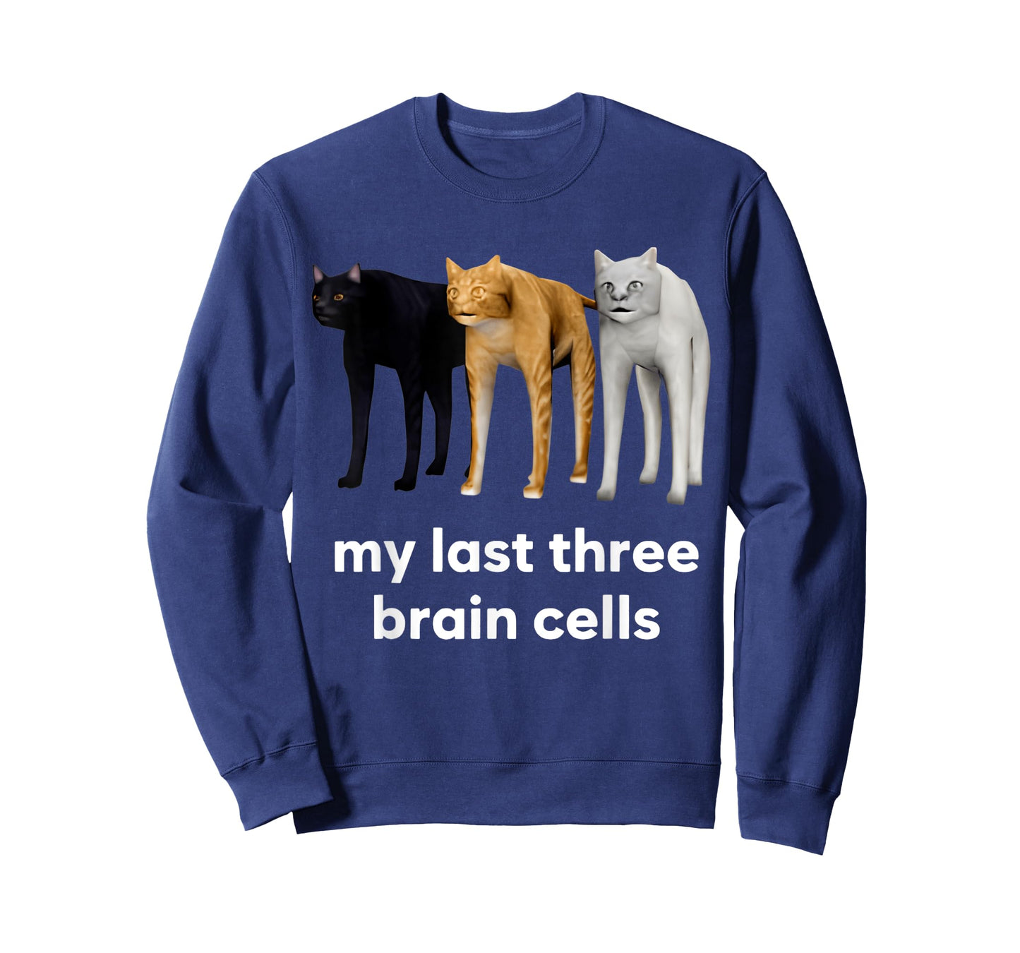 My Last Three Brain Cells Cats T-Shirt