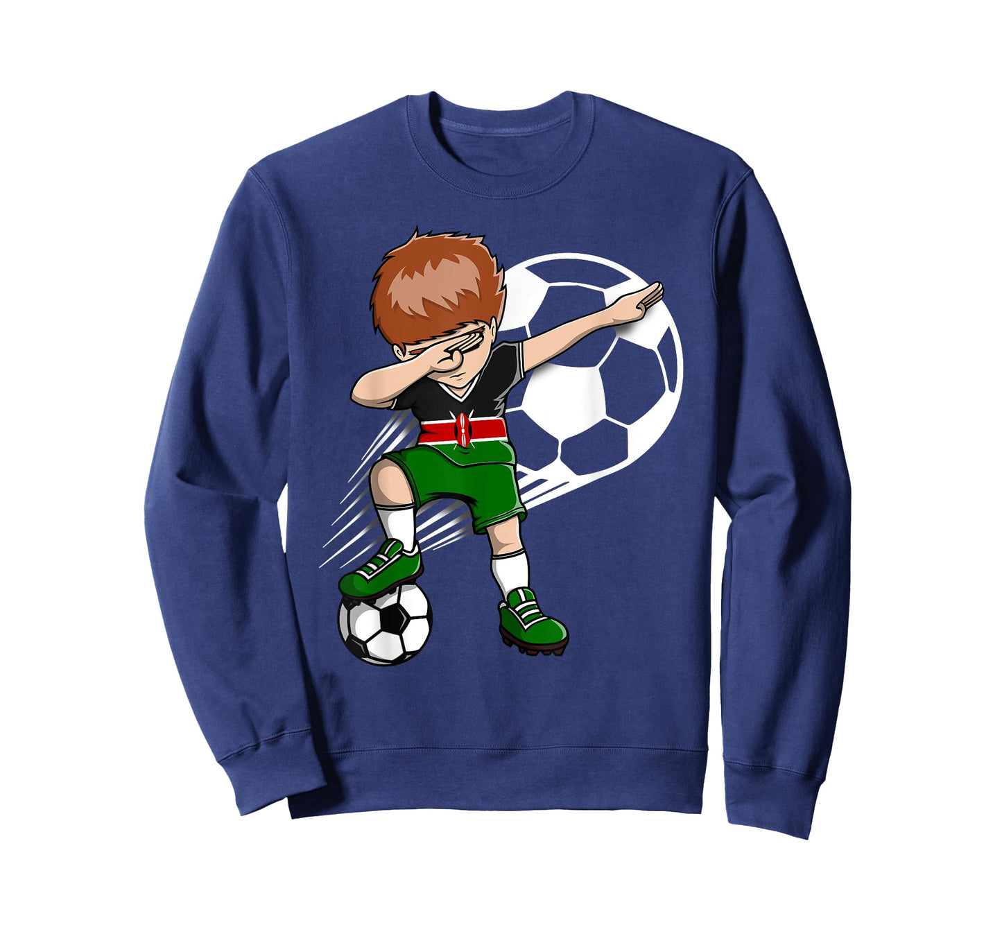Dabbing Soccer Boy - Kenya Jersey Kenyan Football Fans Sport T-Shirt