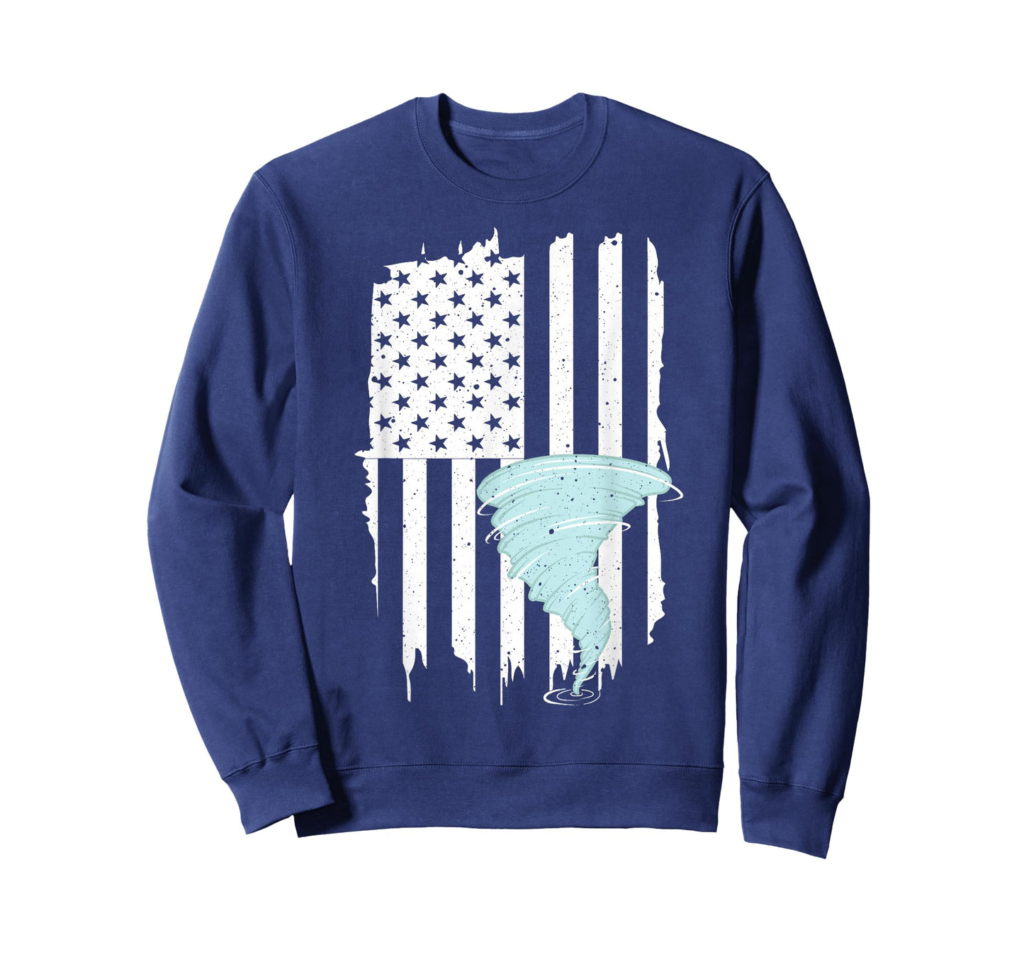 Tornado US Flag Hurricane Storm Tornado Chaser Men Women T-Shirt
