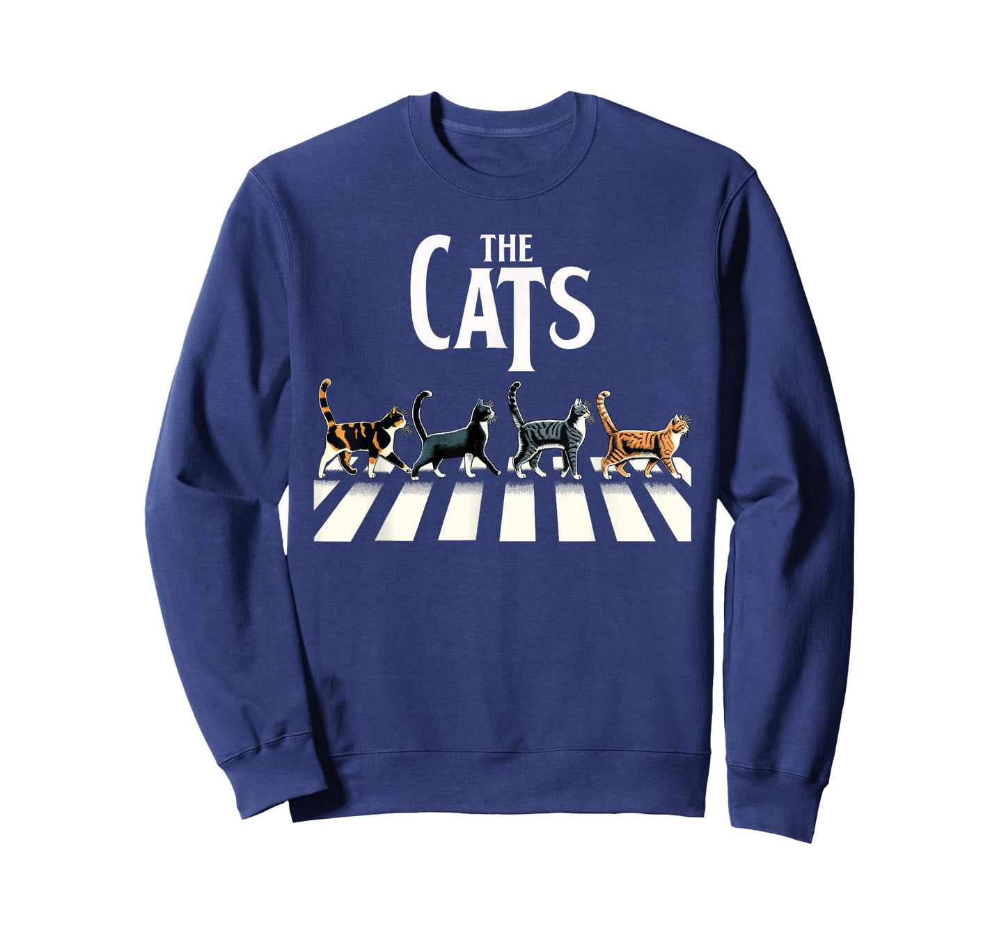 Retro Cat Rock Music Gift Men Kids Women Funny Cat T-Shirt