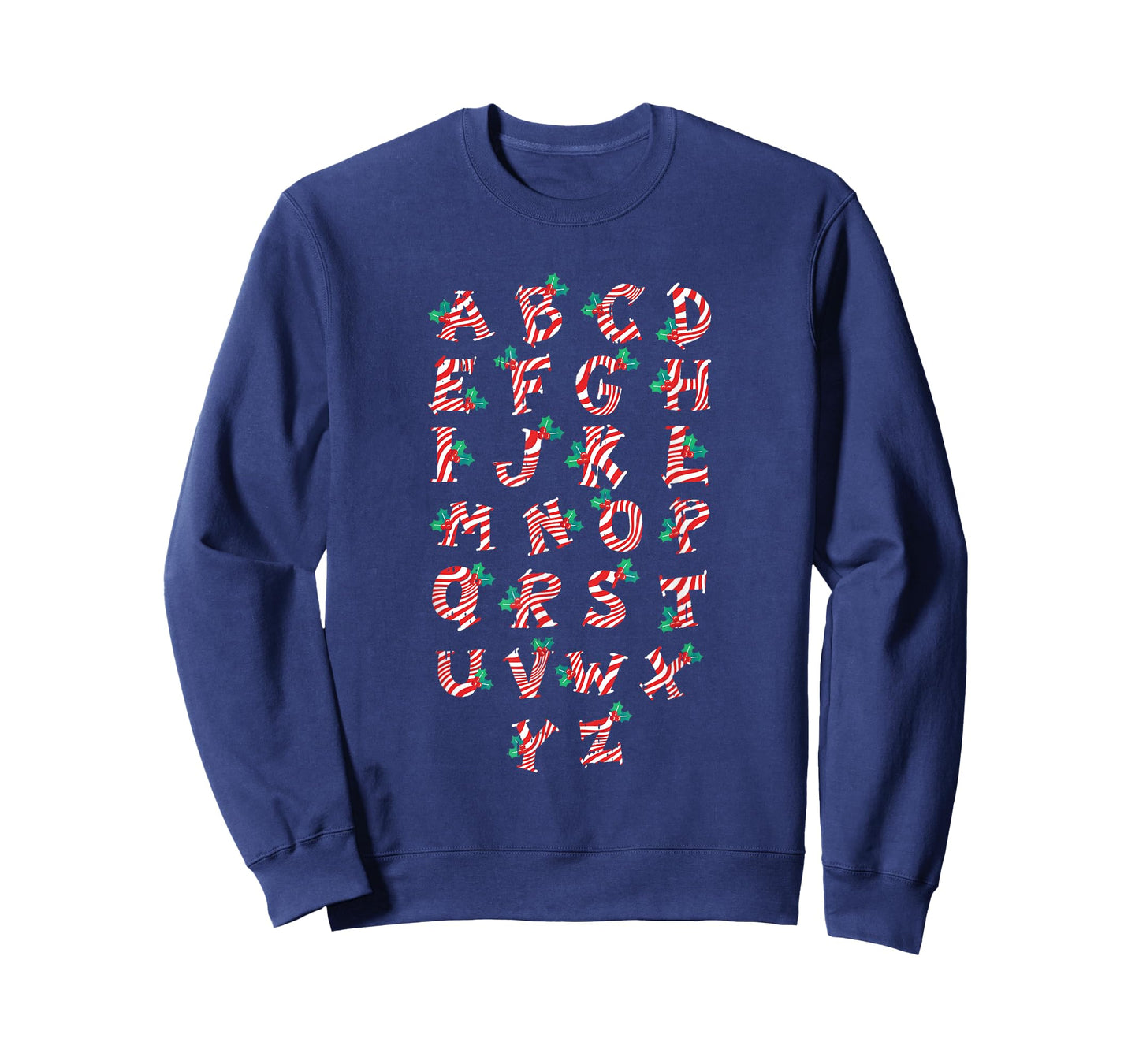 Christmas Alphabet Candy Cane X-Mas Holiday Teacher T-Shirt for Men Women Kids