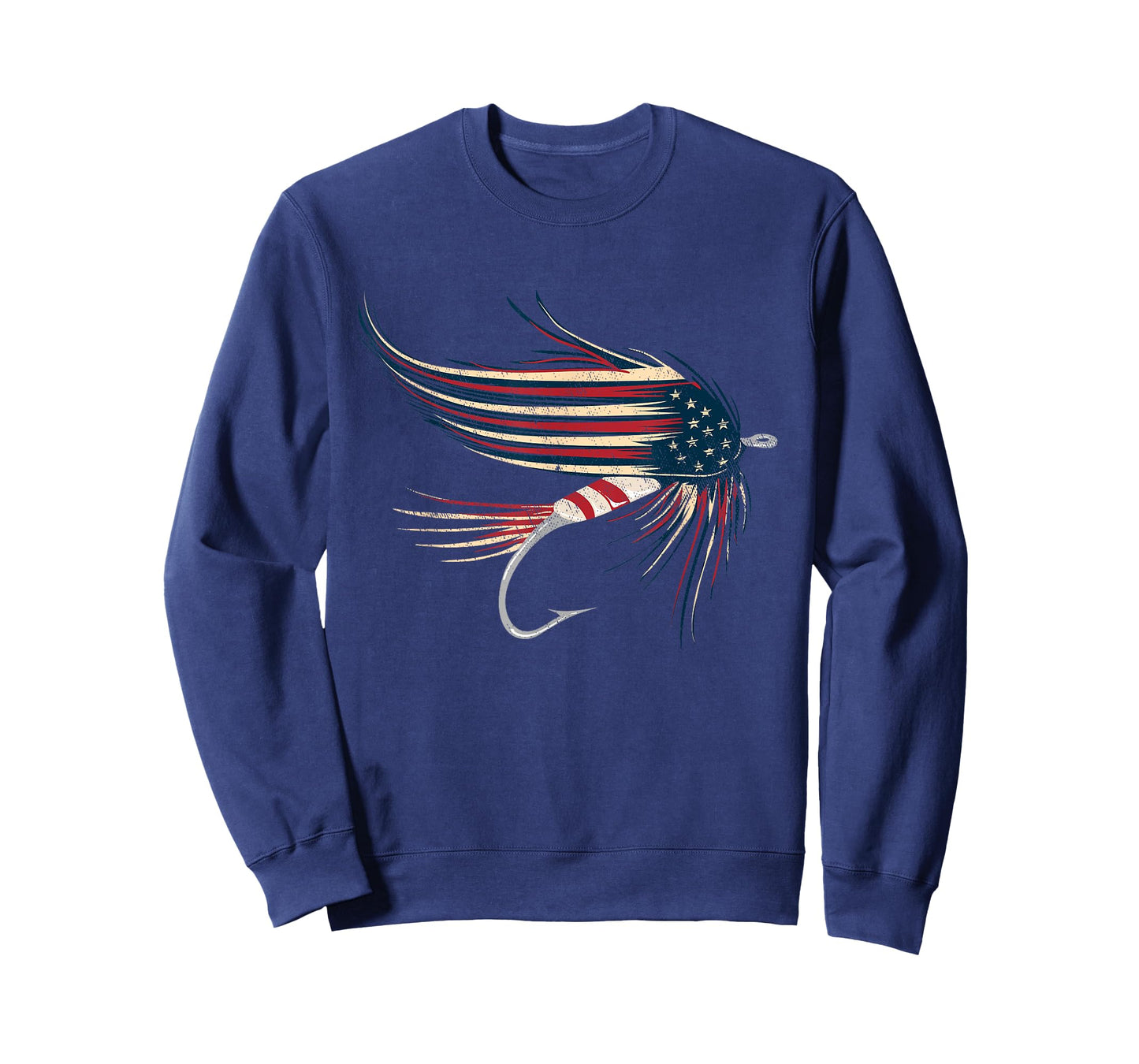 American Flag Salmon Fly T-Shirt T-Shirt for Women Kids Men