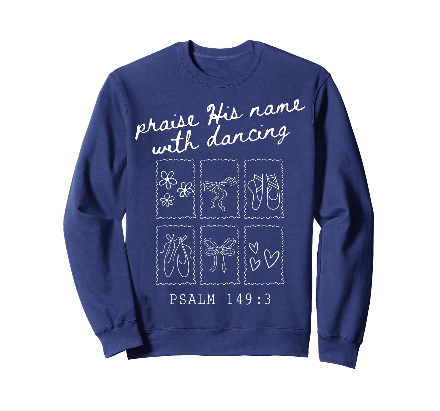 Let Them Praise His Name with Dancing Christian Ballet Stamp T-Shirt