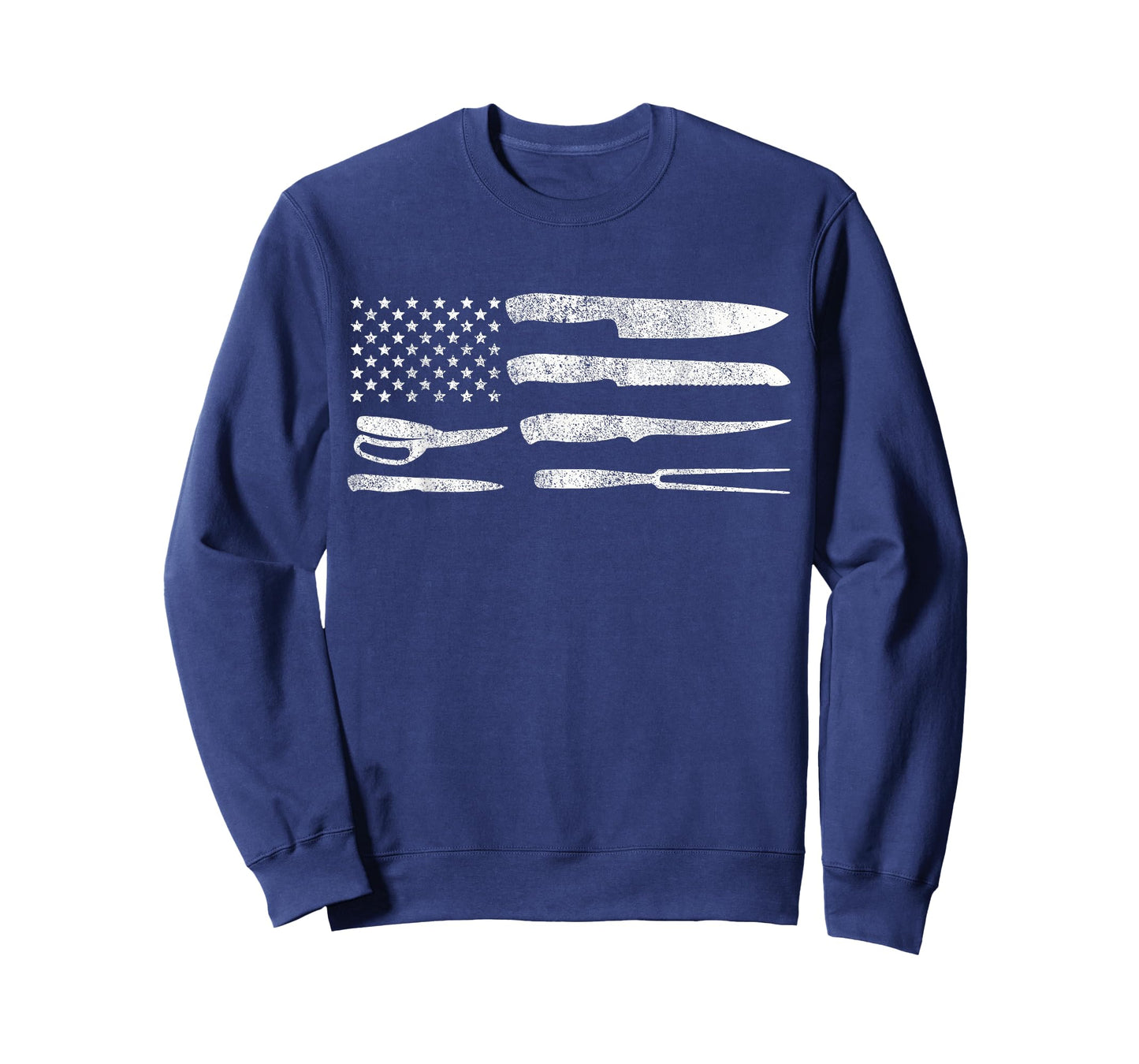 Chef American Flag Kitchen Knives Cooking Patriotic Gift T-Shirt