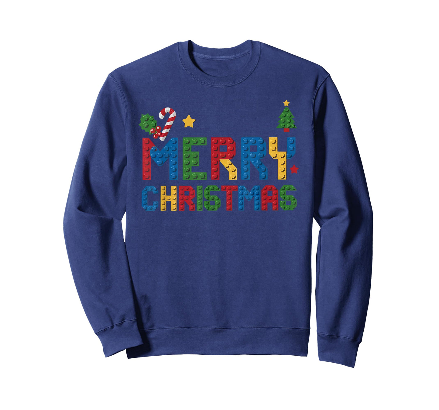 Merry Christmas Master Builder Kids Building Blocks Bricks T-Shirt