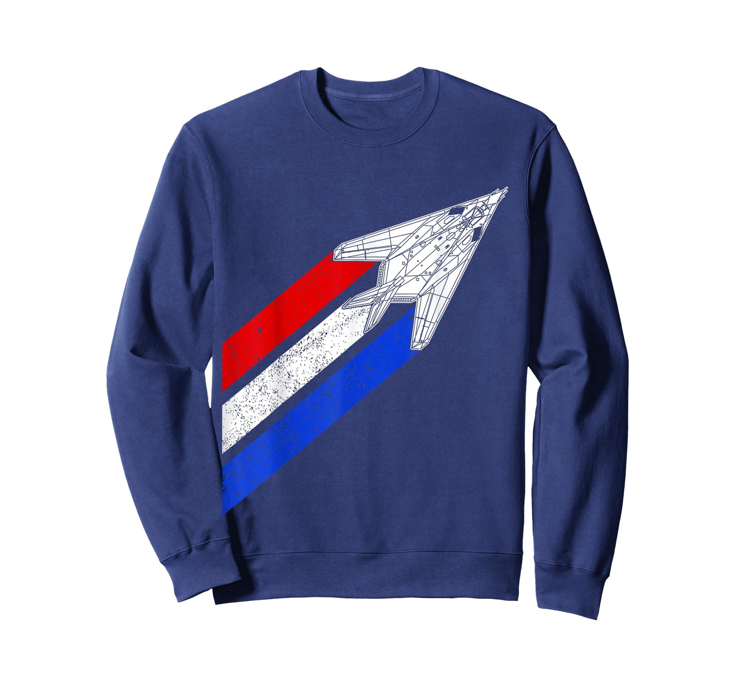 F-117 Vintage Nighthawk USA Contrails Red White Blue F117 T-Shirt