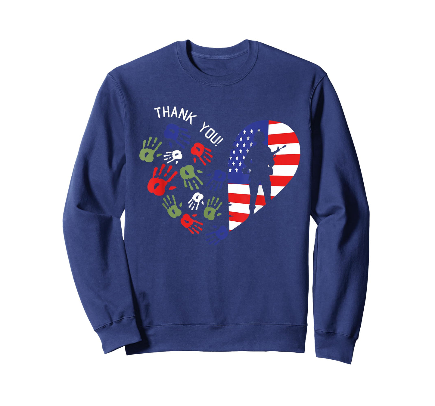 Thank You Veterans Day American Flag Heart Military Army T-Shirt