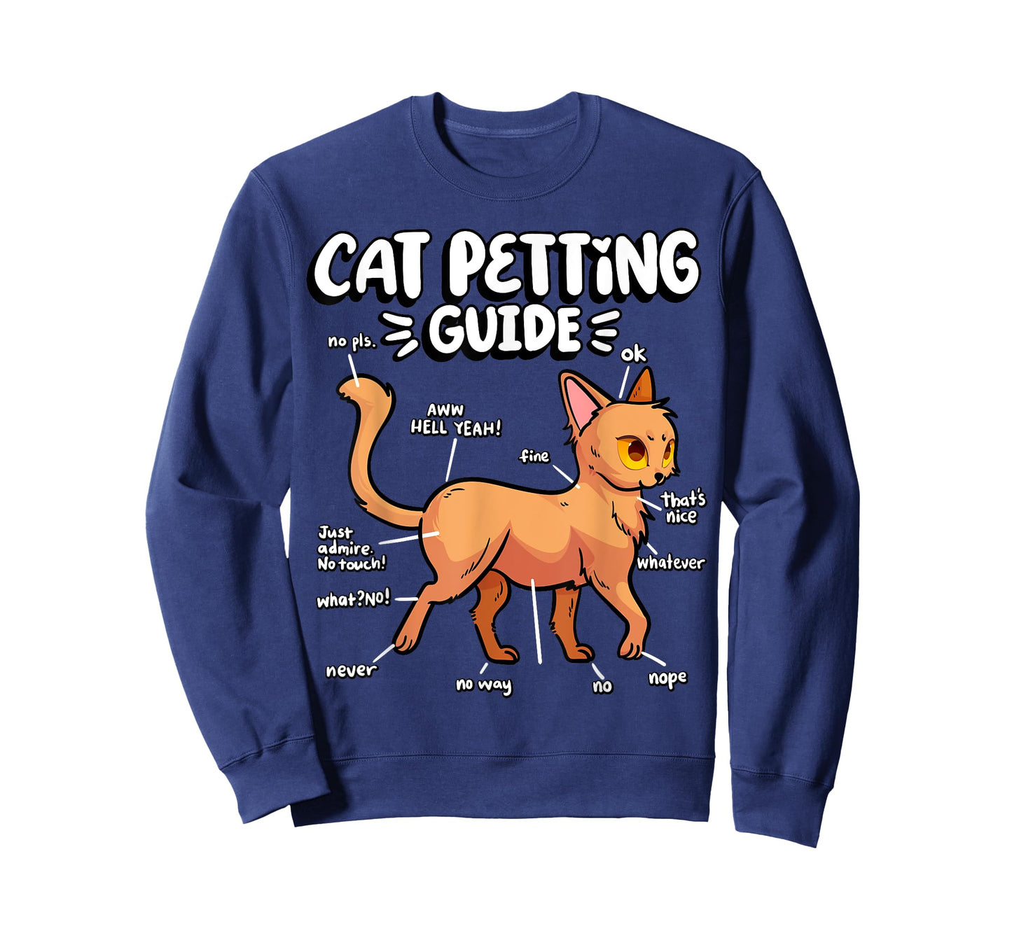 Cat Petting Guide Fluffy Kitten Animal Friend Cute Cat T-Shirt