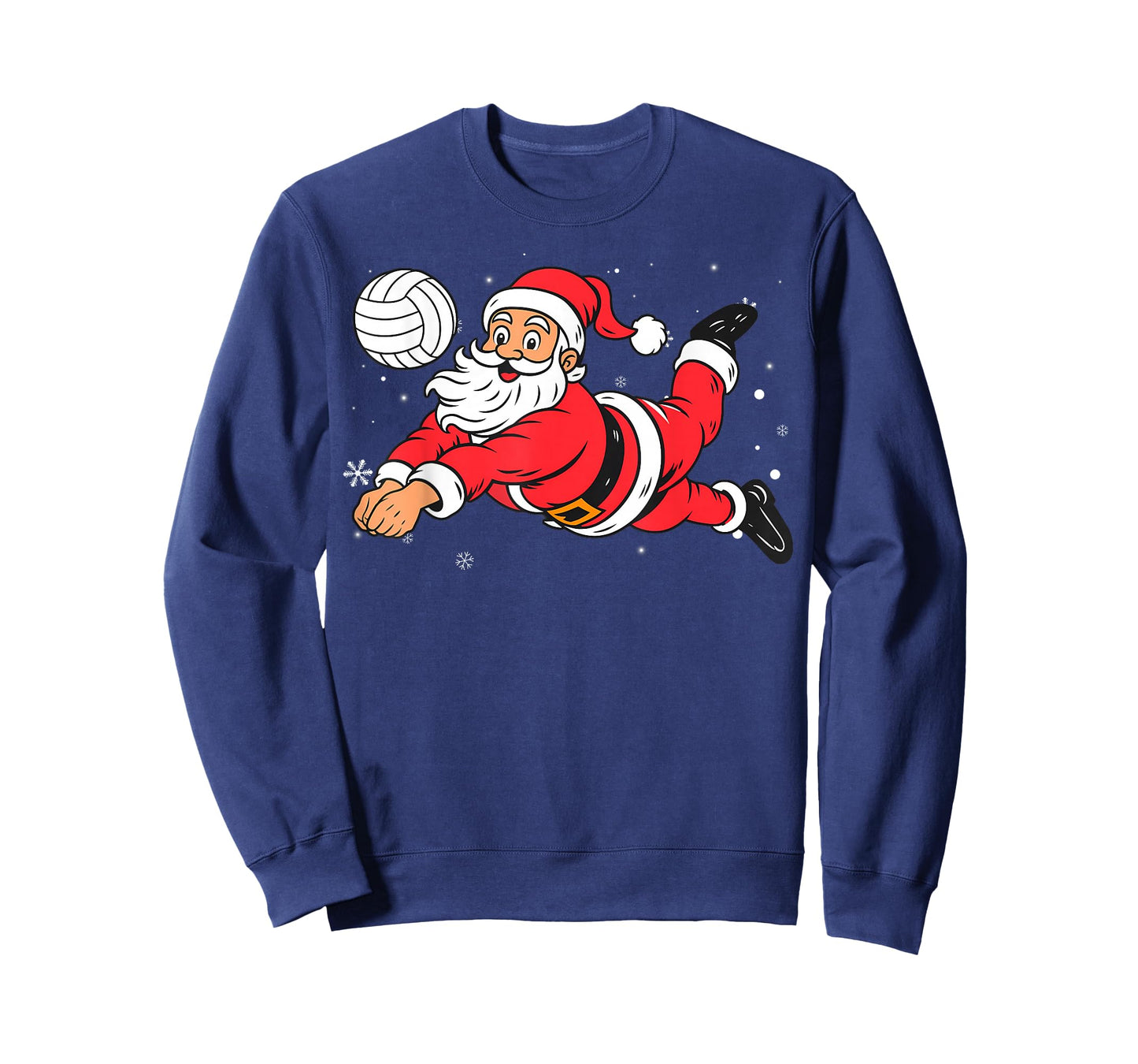 Santa Playing Volleyball Christmas Pajama Cool Sport X-Mas T-Shirt