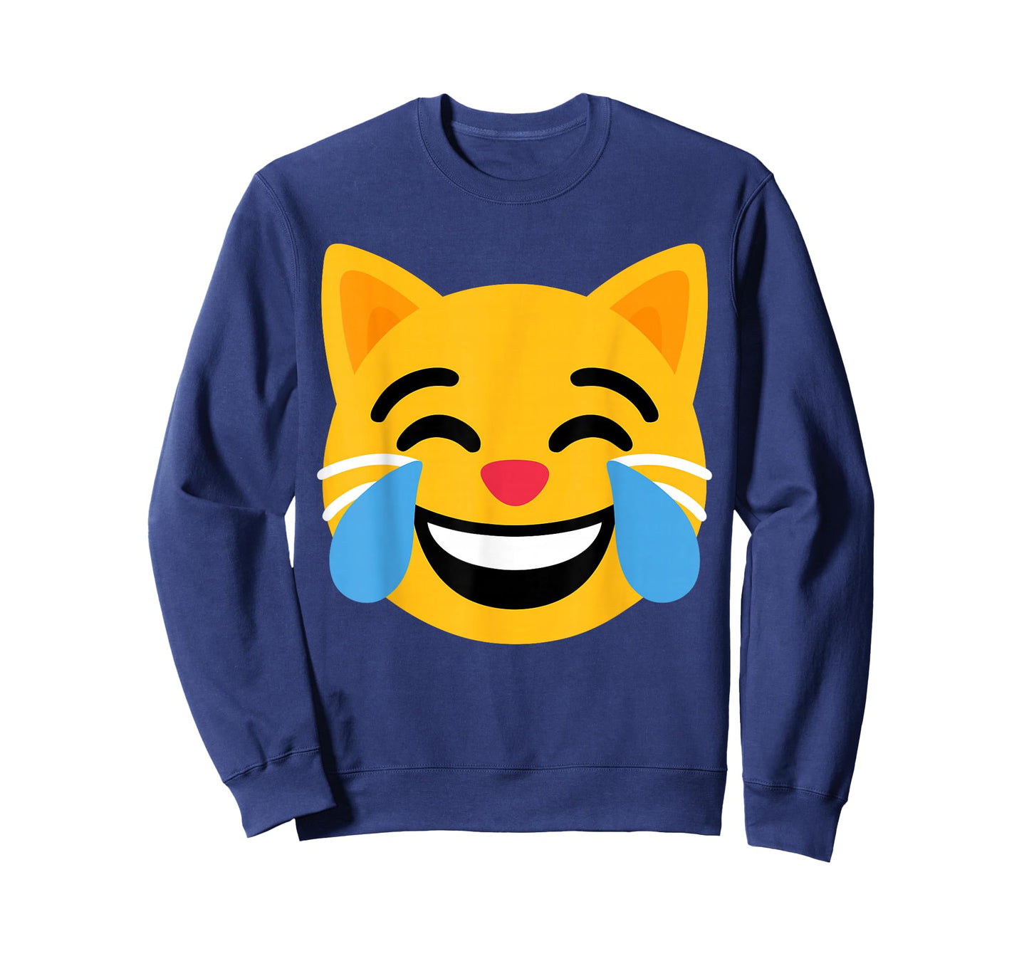 Funny Emoticon Cat with Laughing Tears Face T-Shirt