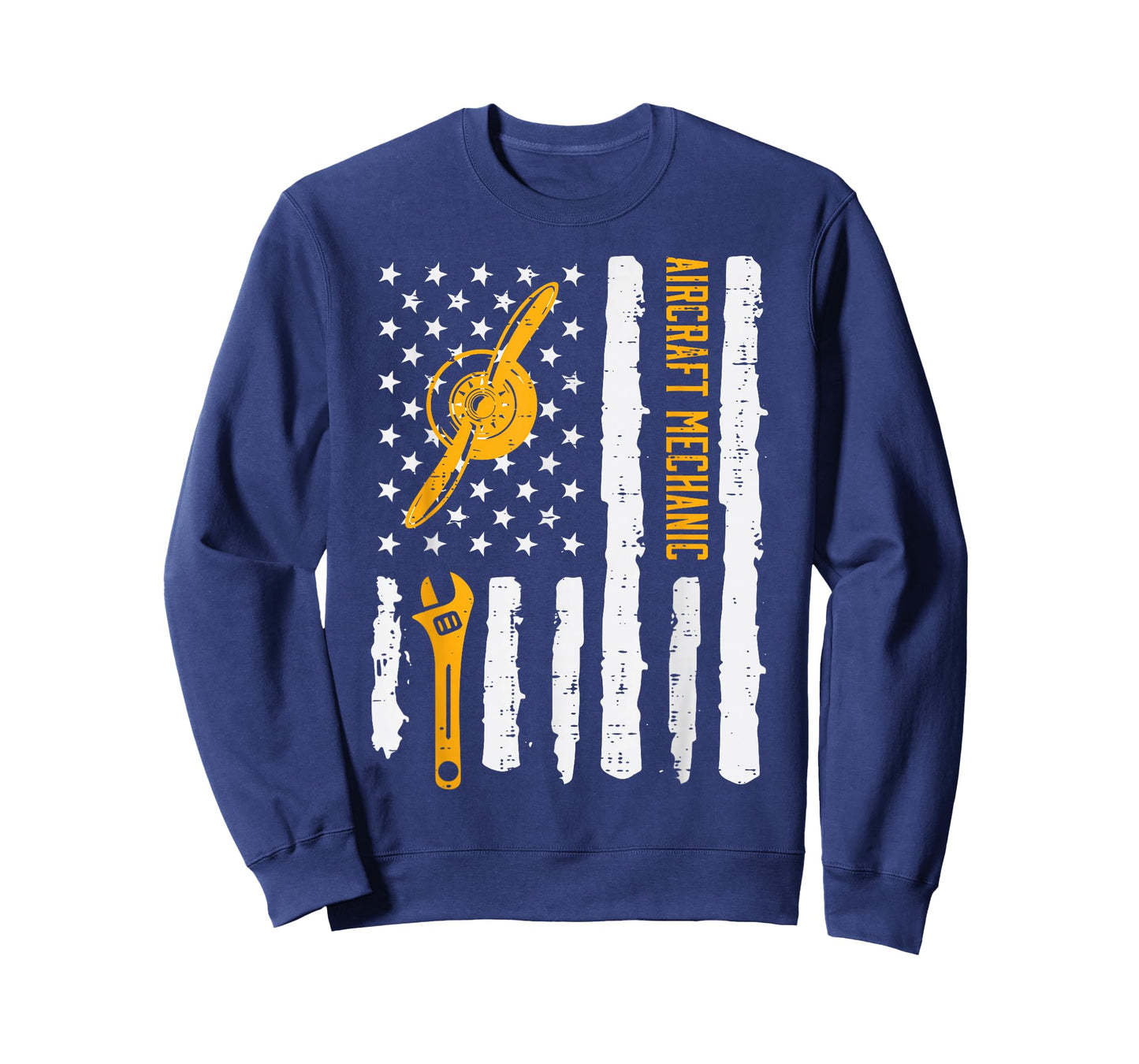 Aircraft Mechanic US Flag 4th Of July Patriot Men Women Kids T-Shirt