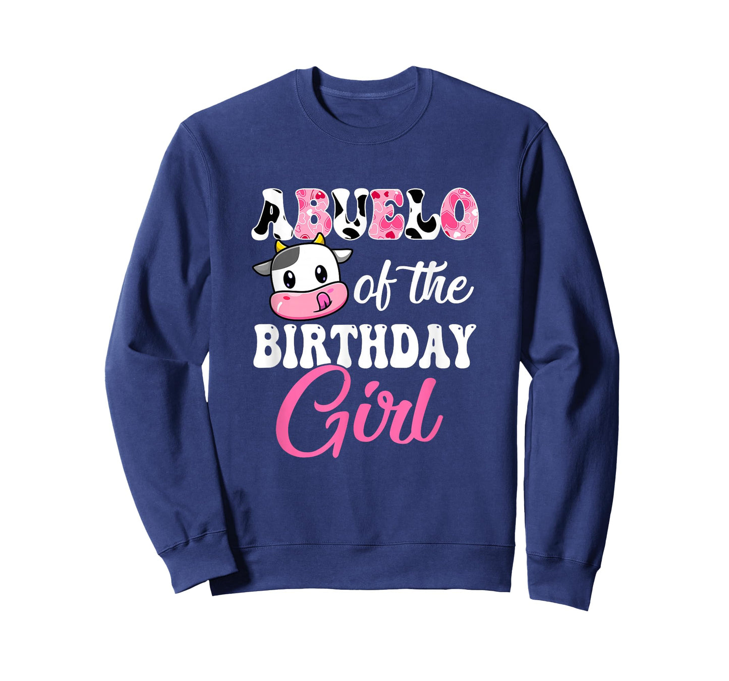 Abuelo Of The Birthday Girl Farm Cow 1St Birthday Girl T-Shirt