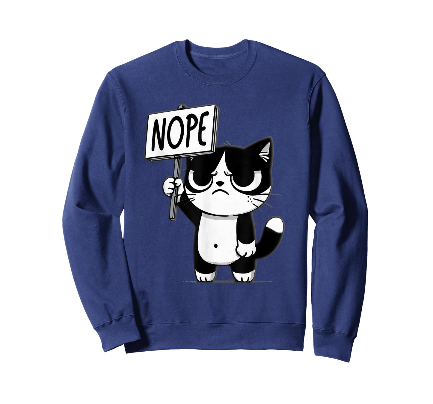 Funny Cat Nope, Grumpy Face Cat, Sarcastic Kids Mom Dad T-Shirt