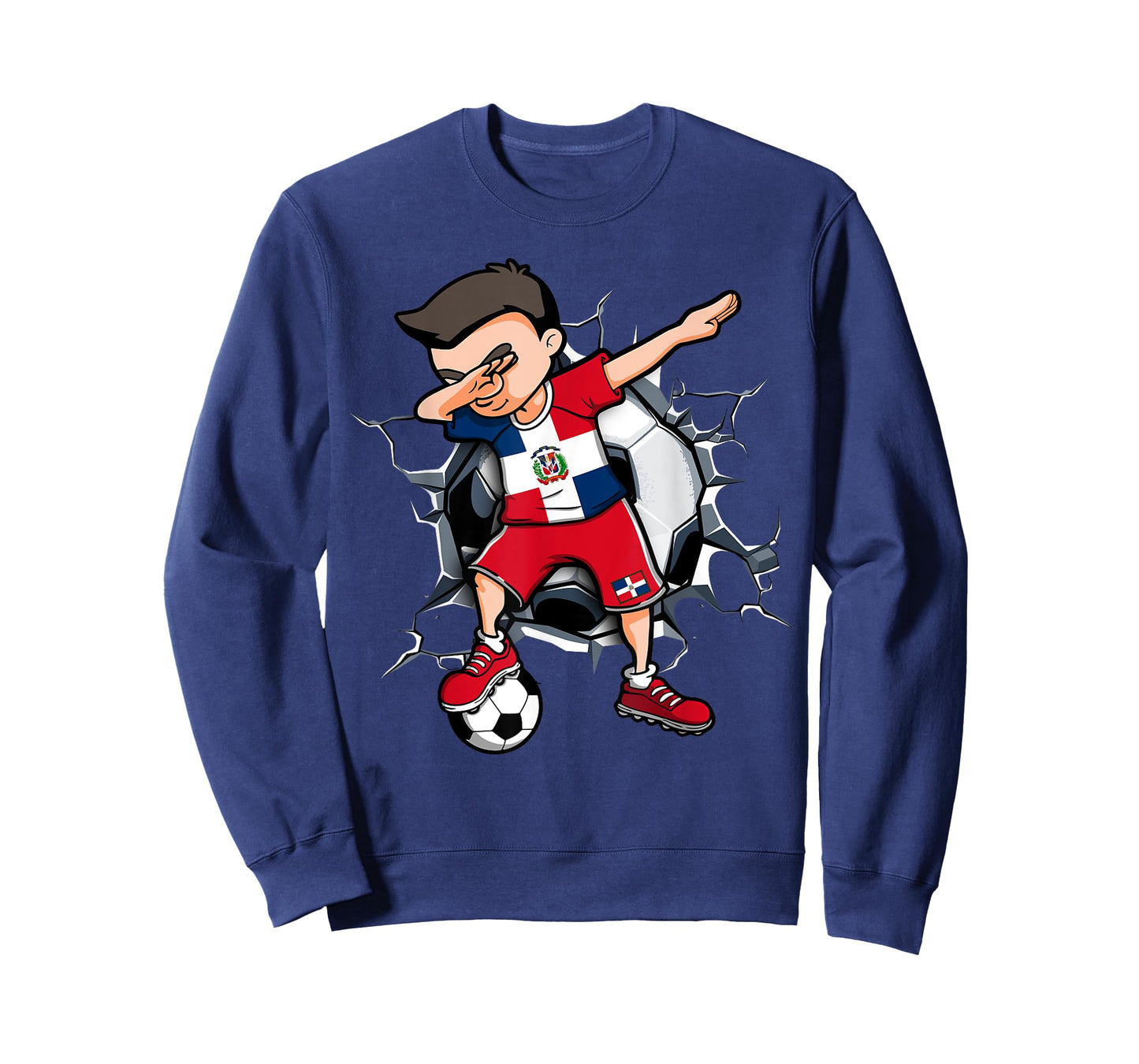 Dabbing Soccer Boy Dominican Republic Football Fans Jersey T-Shirt