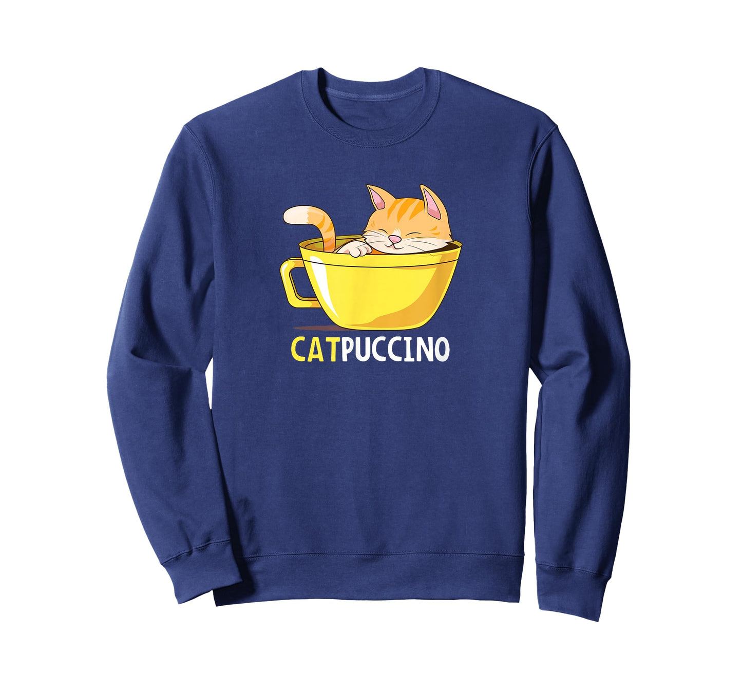 Funny Cat Catpuccino Cappuccino Coffee Cute Kitten Design T-Shirt