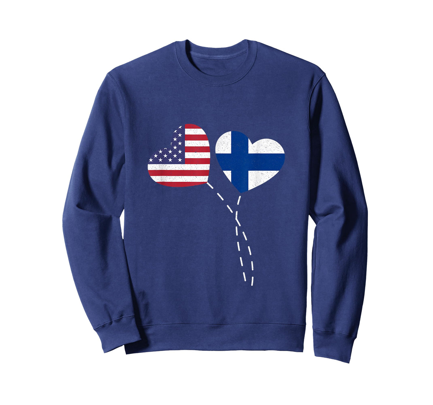 Loving Finland USA Flag Heart Finnish Americans Love Women Kids Men T-Shirt