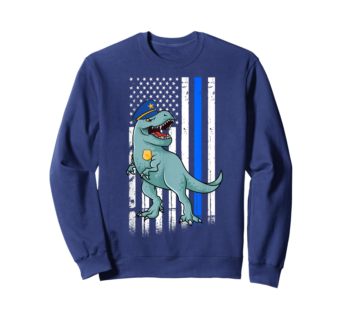 Police T-Rex Dinosaur Back the Blue Law Enforcement T-Shirt