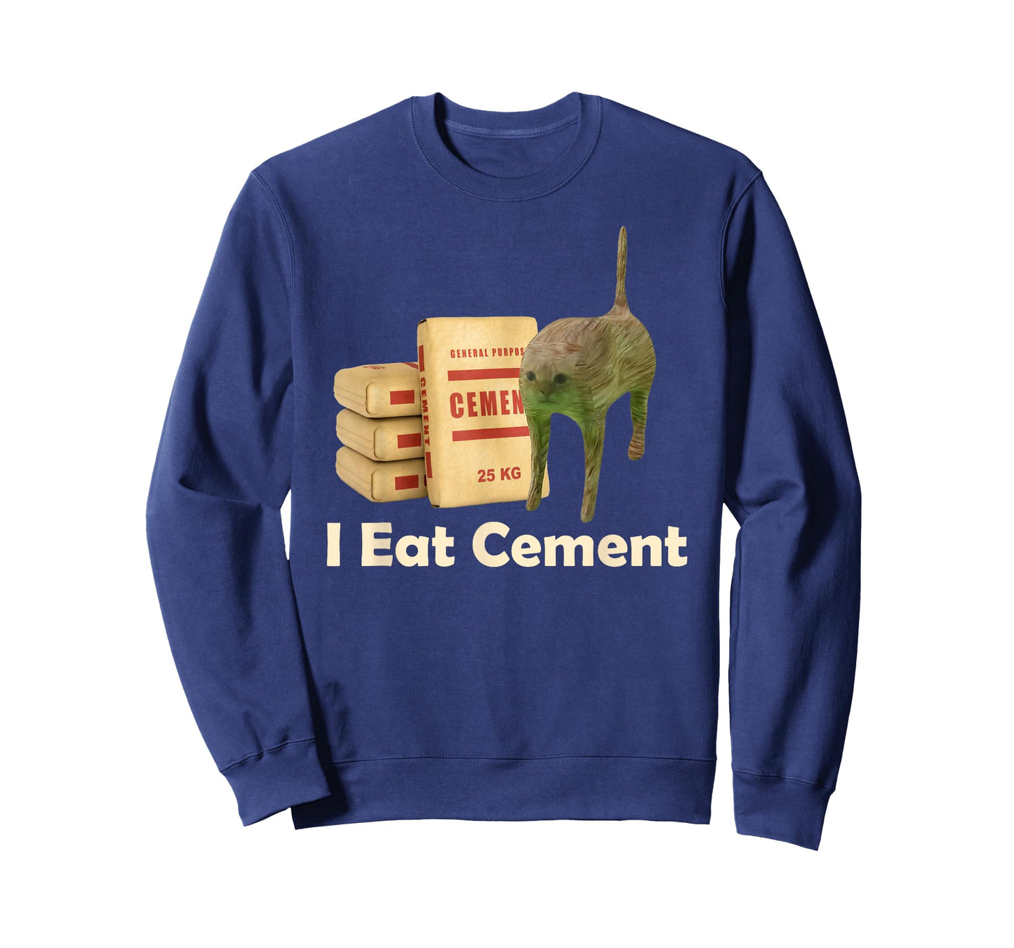 I eat Cement Cursed cat Funny oddly Specific Meme T-Shirt