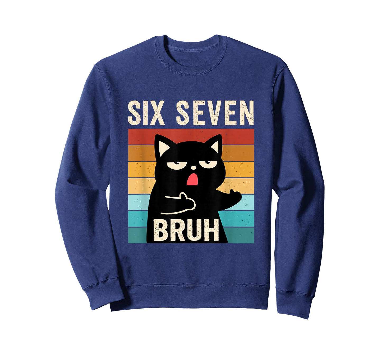 Funny 67 Meme Bruh with Cat Boys Girls Teens Six Seven Bruh T-Shirt