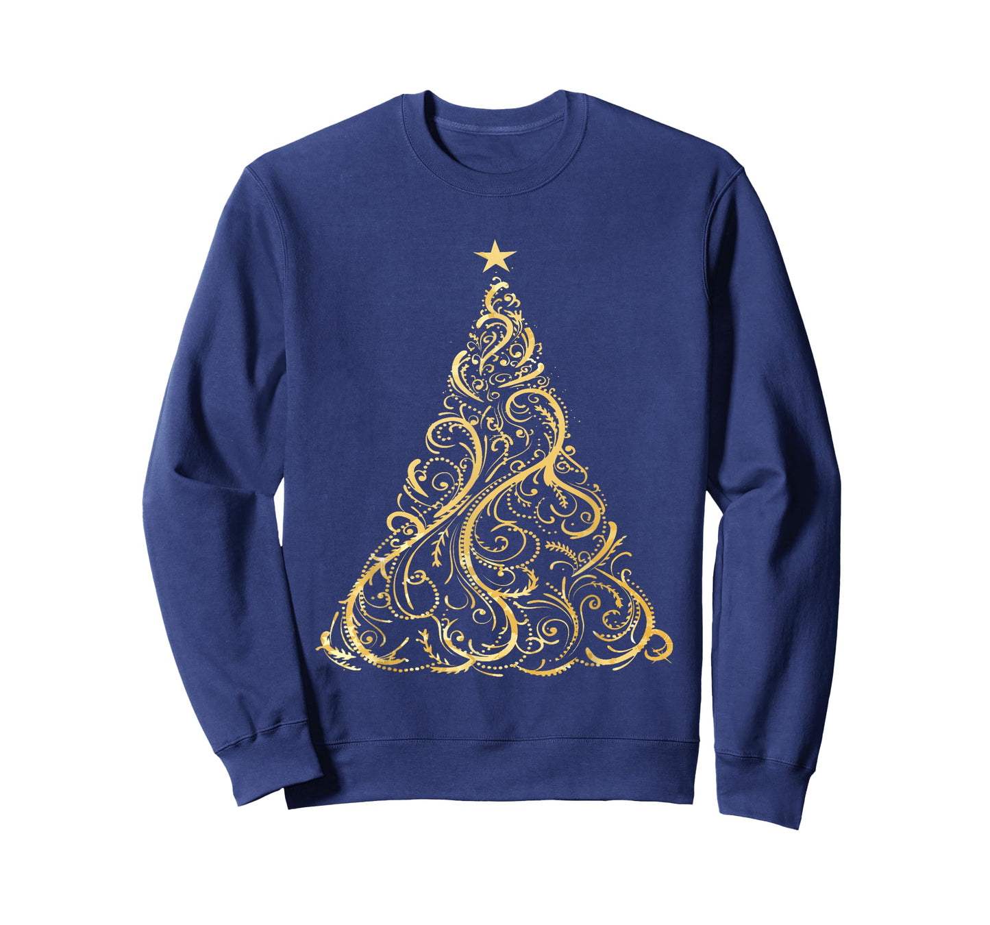Christmas Tree Gold Deocrative Holiday Fashion T Shirt