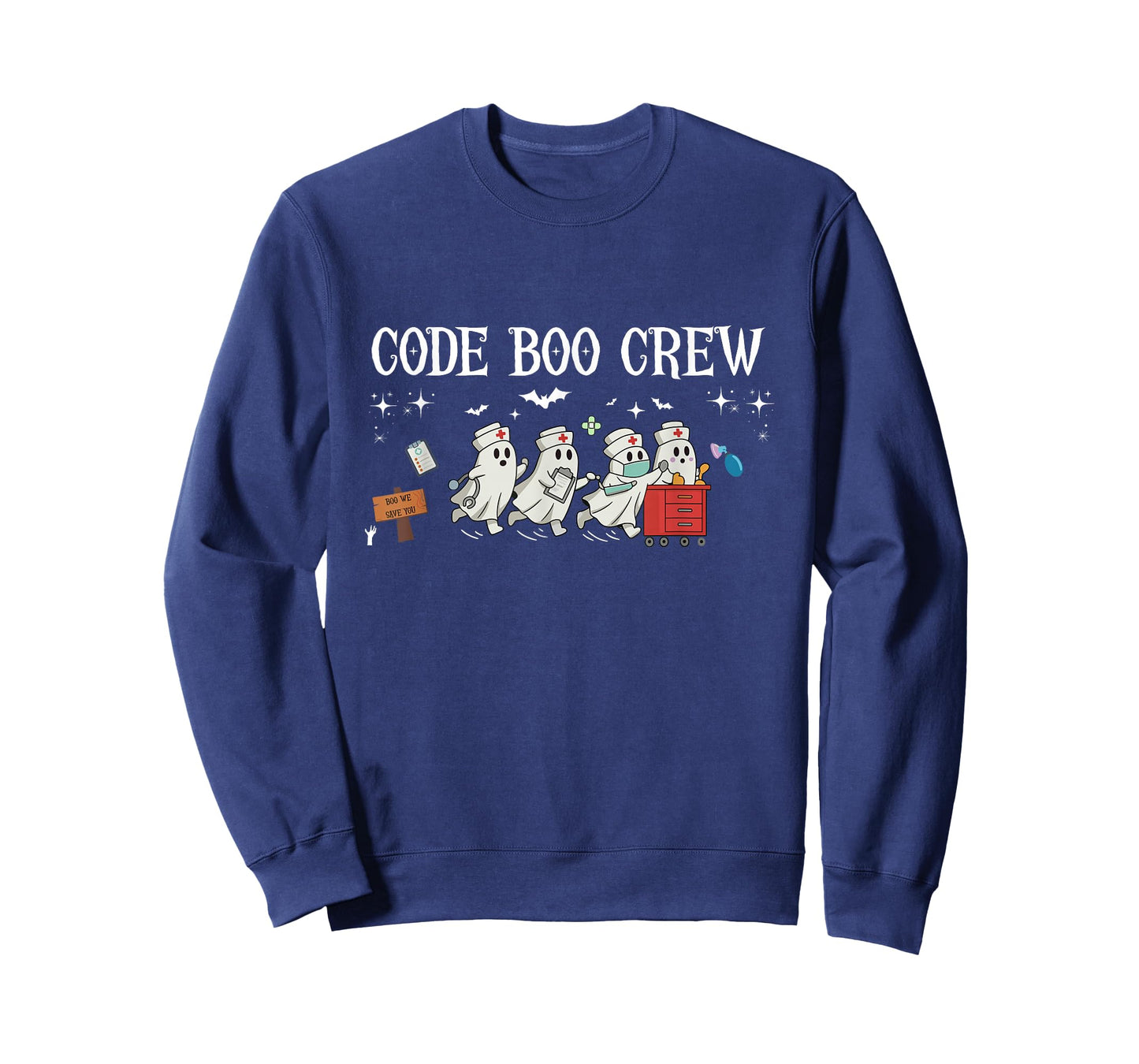 Code Boo Crew Halloween Ghost Nurse ER Nurse Spooky Season T-Shirt