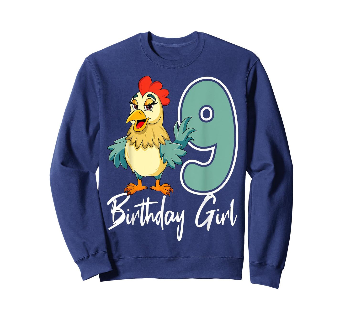 Chicken 9th Birthday Girl Barn Farm Party Chick Barnyard T-Shirt