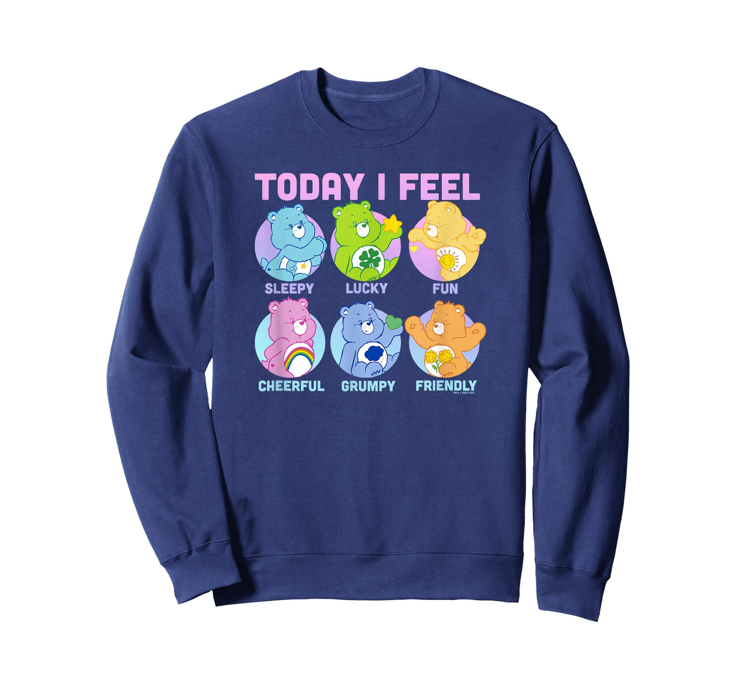 Care Bears Vintage Neon Today I Feel Emotions Box Ups T-Shirt