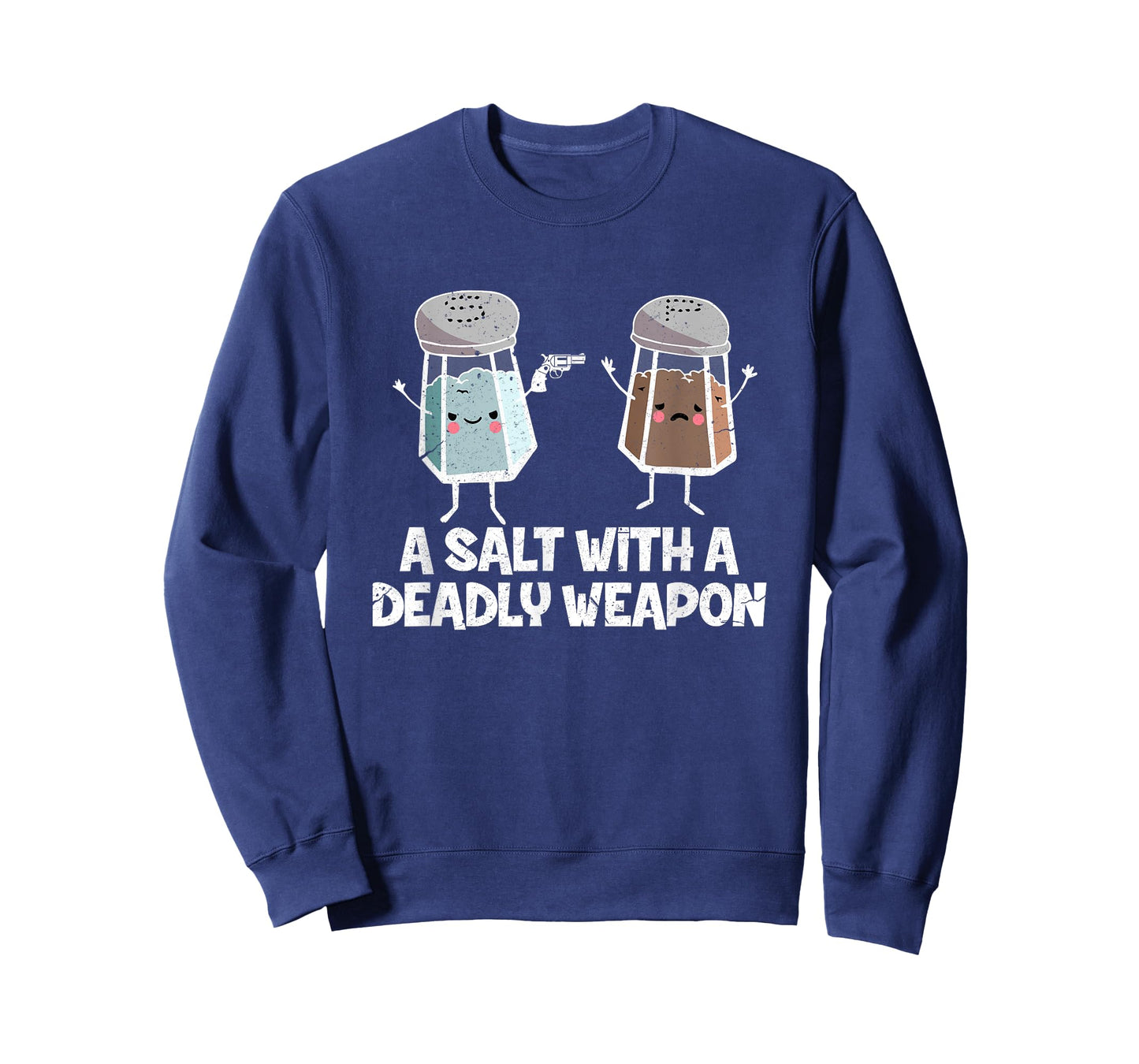 A Salt with a Deadly Weapon Funny Food Pun Gun Kawaii Foodie T-Shirt